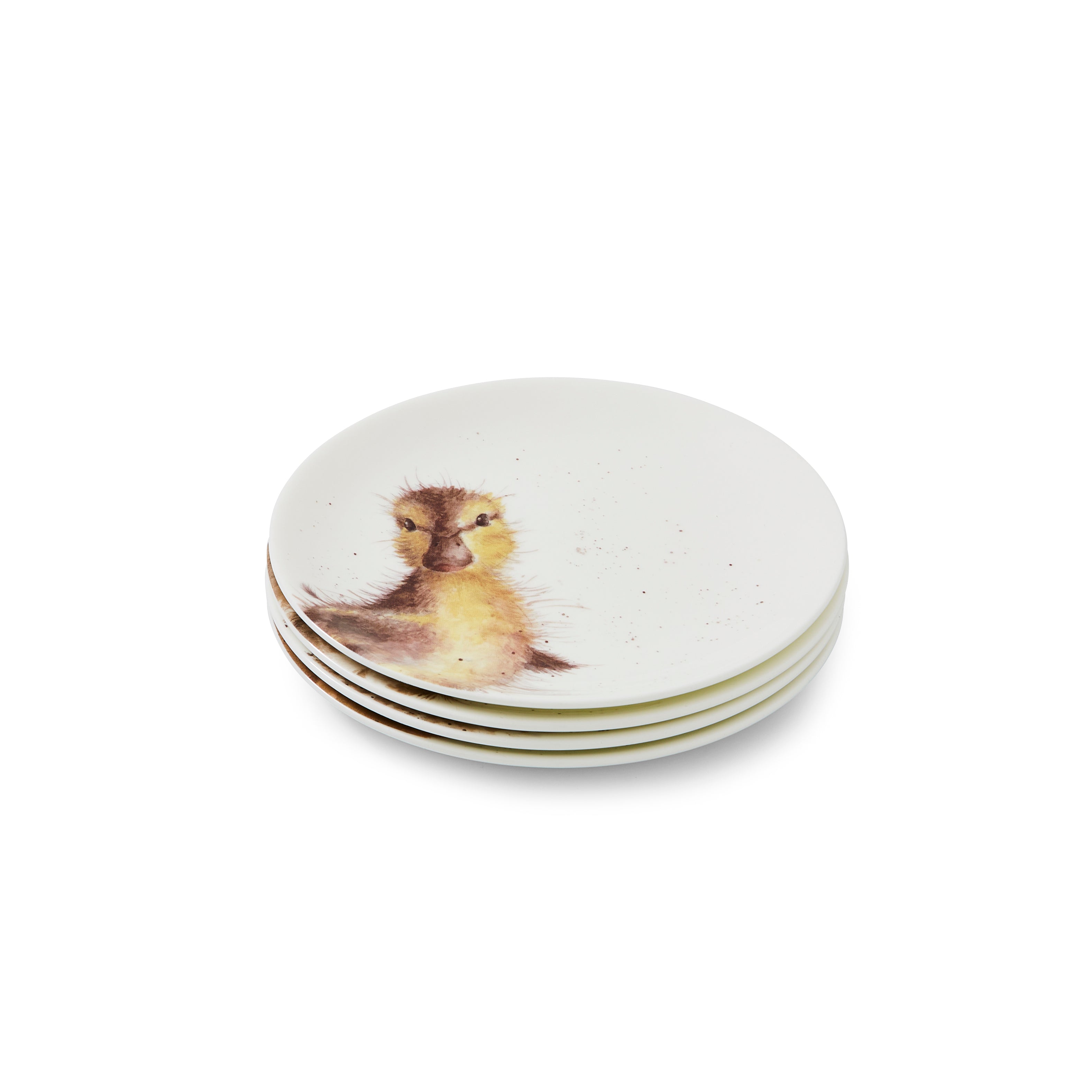 Wrendale Designs Coupe Plates - Set of 4 (Sheep, Duckling, Donkey, Cow) 16.5cm Boxed Set
