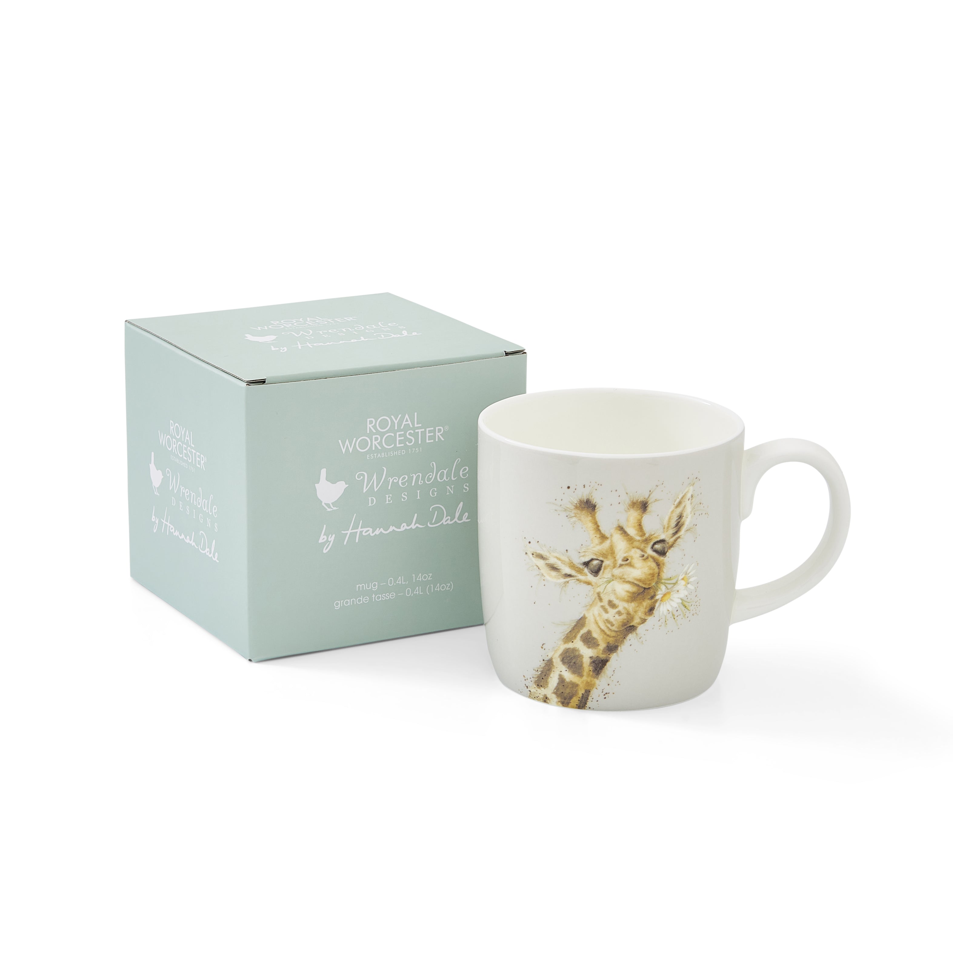 Wrendale Designs Coloured Collection Flowers (Giraffe) 0.40L Single