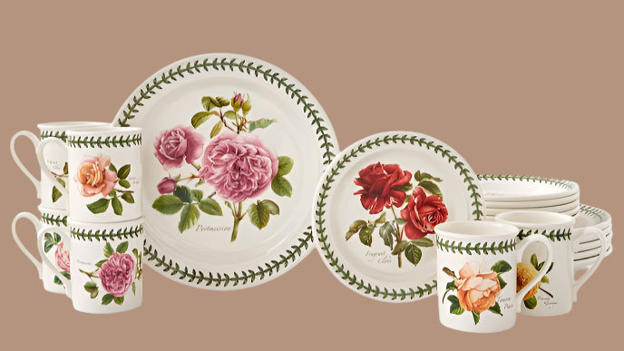 Botanic Roses 18 Piece Dinner Set