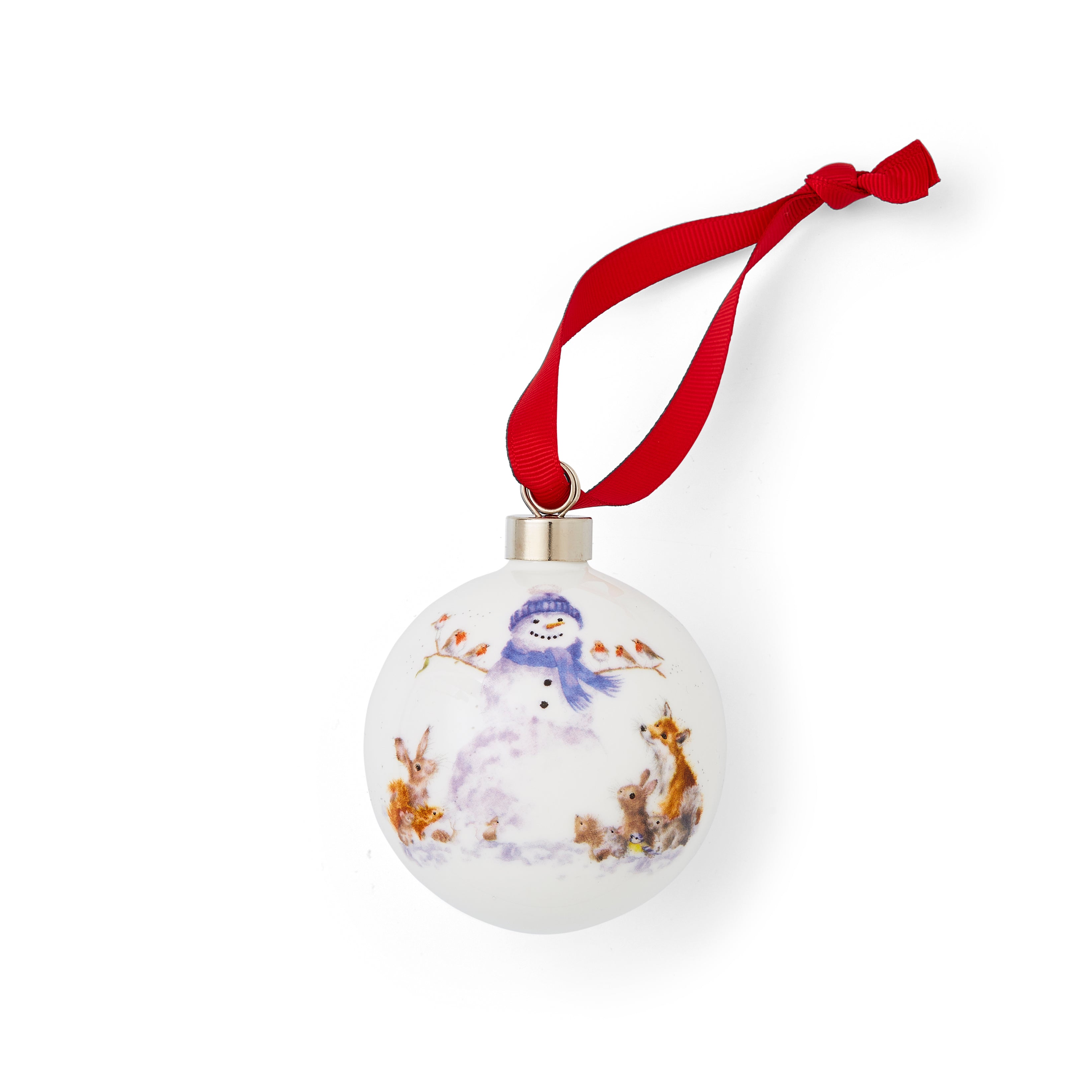 WreWrendale Designs - Christmas Collectionsndale Designs Coloured Collection Bauble - Gathered All Around (Snowman) 7cm diam. Single