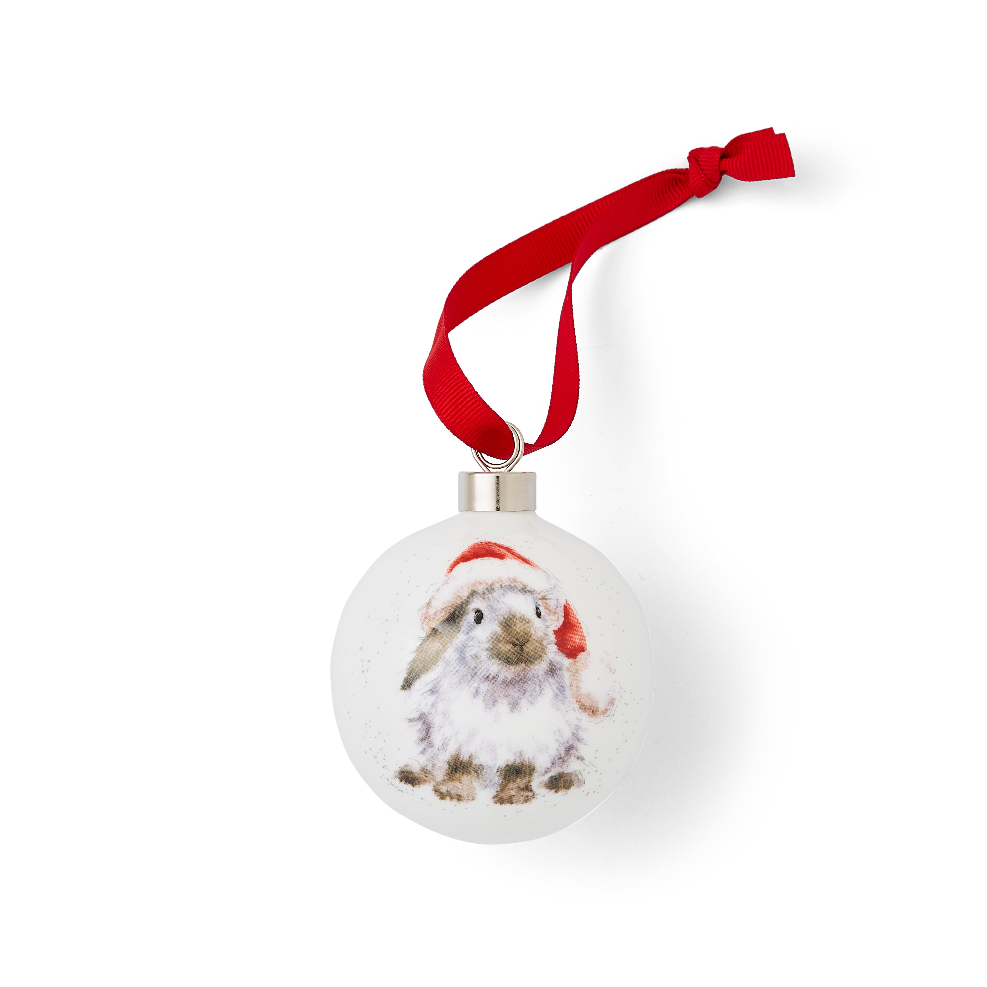 WreWrendale Designs - Christmas Collectionsndale Designs Coloured Collection Bauble - Ho Ho Ho (Rabbit) 7cm diam. Single