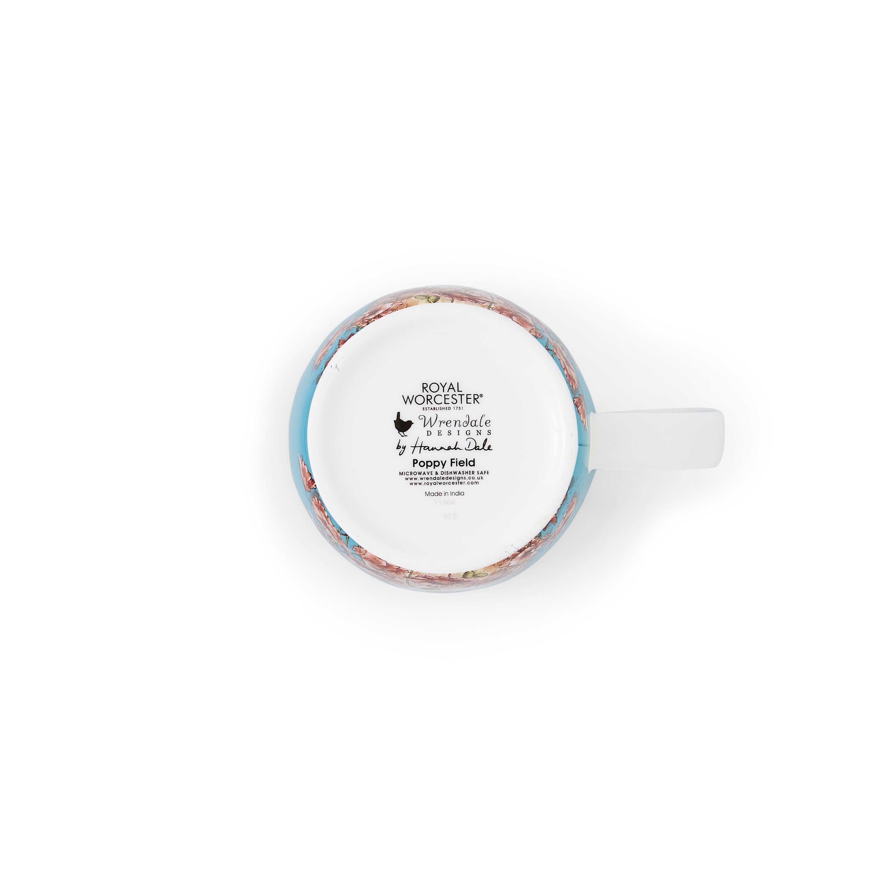 Wrendale Designs Coloured Collection Poppy Field (Fox) 0.40L Single