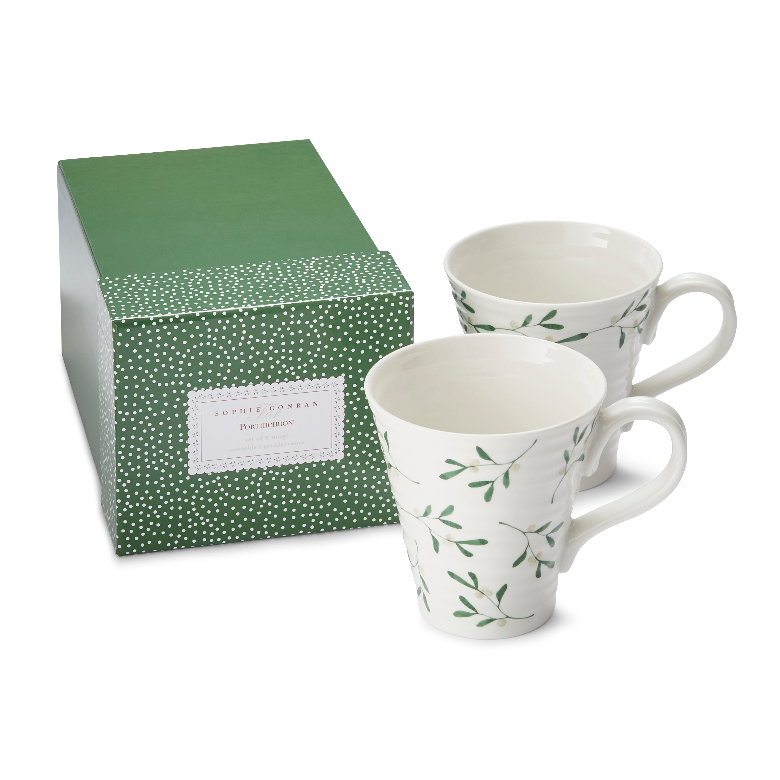 Sophie Conran for Portmeirion Mistletoe Mug - Set of 2 0.35L Boxed Set