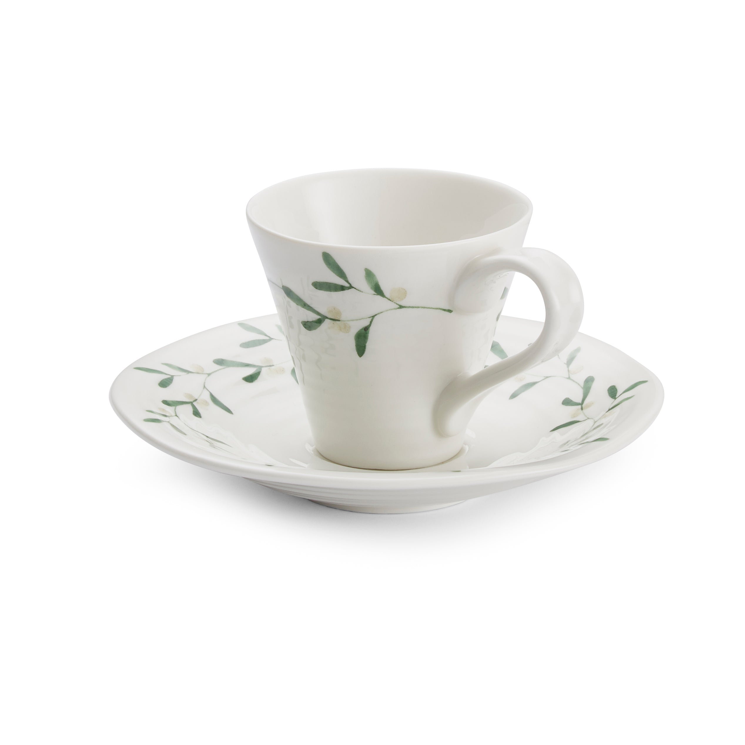 Sophie Conran for Portmeirion Mistletoe Espresso Cup & Saucer - Set of 2 0.08L Boxed Set