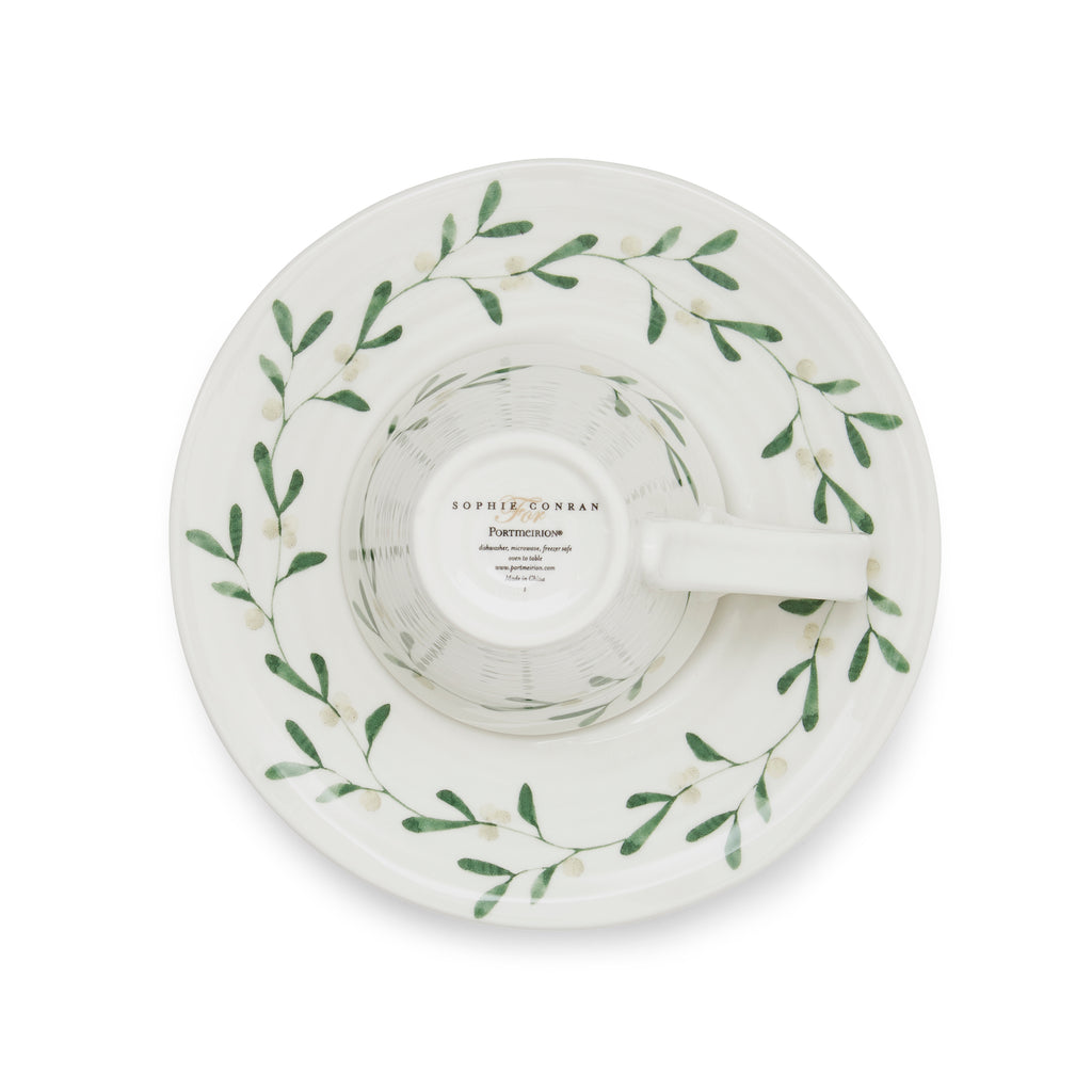 Sophie Conran for Portmeirion Mistletoe Espresso Cup & Saucer - Set of 2 0.08L Boxed Set
