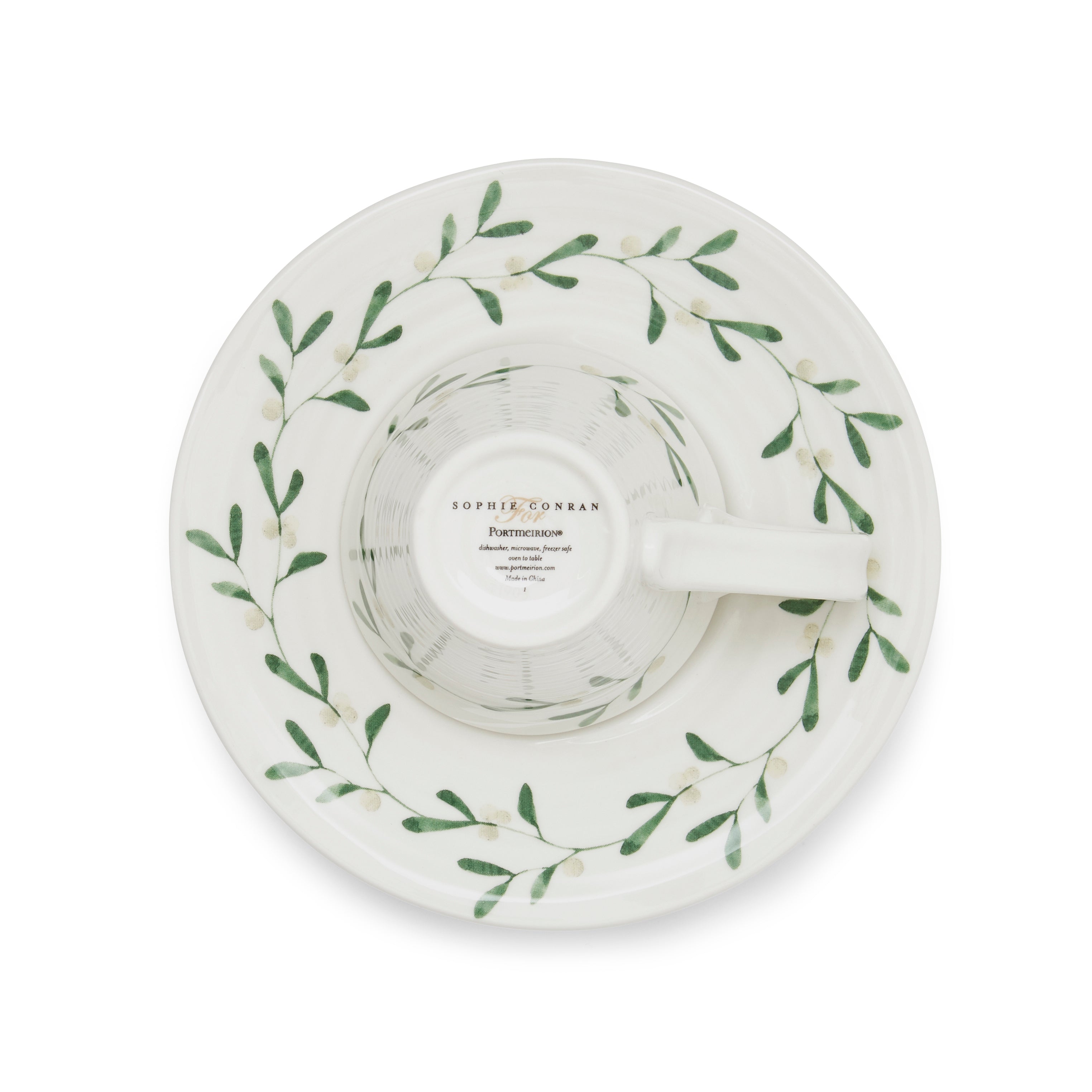 Sophie Conran for Portmeirion Mistletoe Espresso Cup & Saucer - Set of 2 0.08L Boxed Set