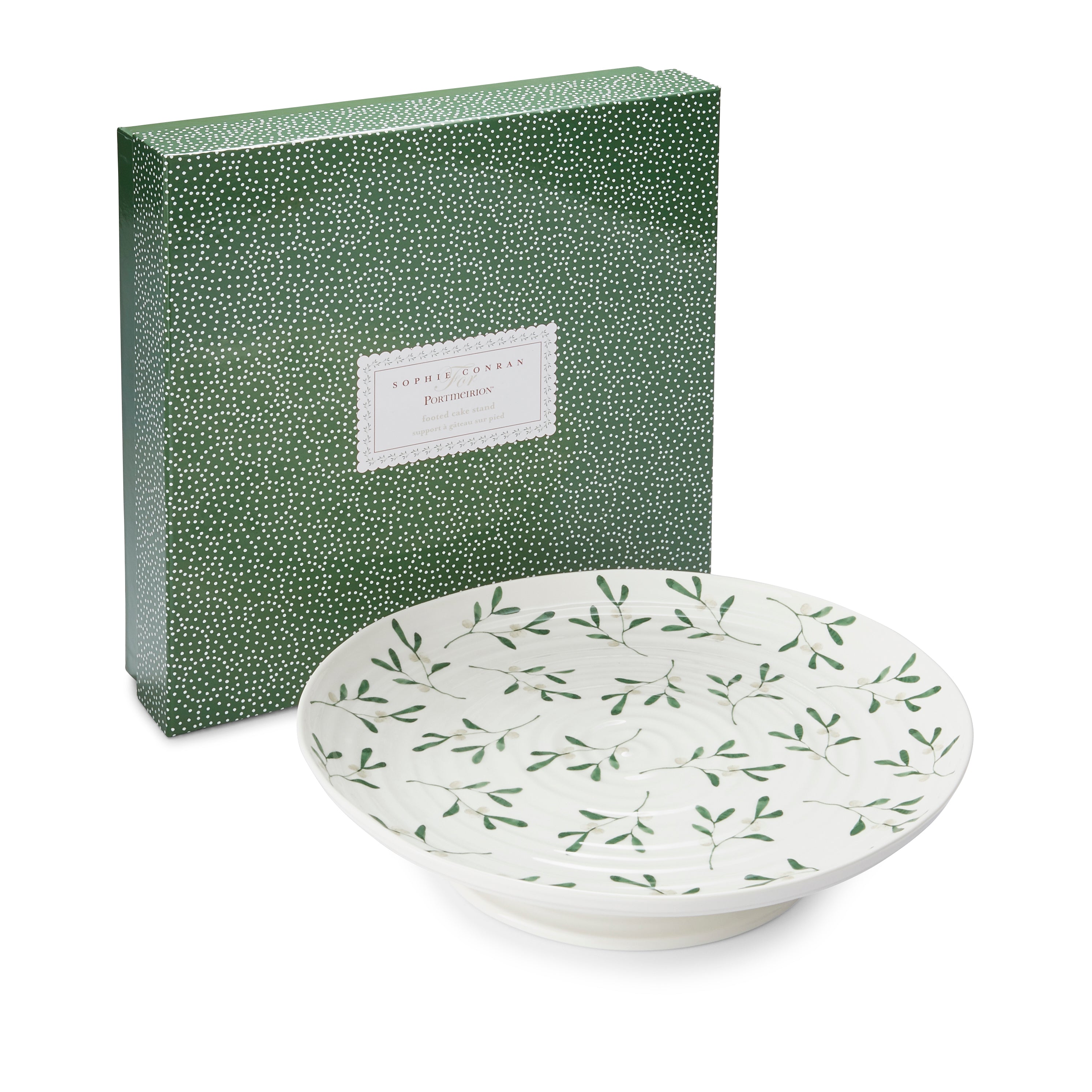 Sophie Conran for Portmeirion Mistletoe Footed Cake Stand 32 x 6cm Single