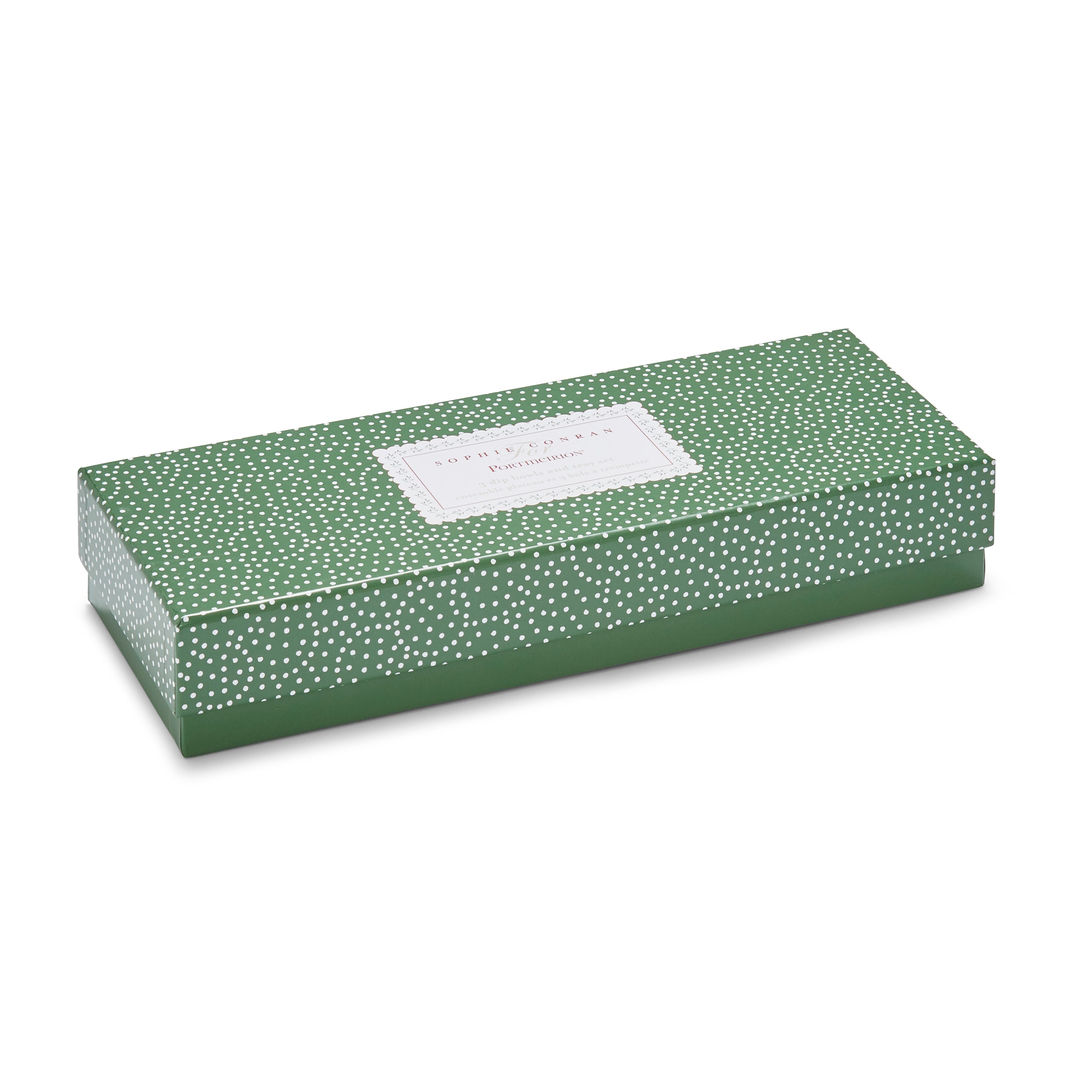 Sophie Conran for Portmeirion Mistletoe 3 Bowl & Tray Set Tray 27.5 x 10cm, Bowls 8cm Boxed Set