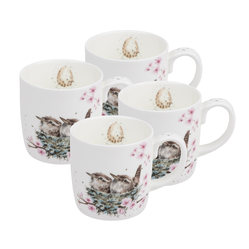 Royal Worcester Wrendale Designs Feather Your Nest (Wren) 0.31L Set of 6
