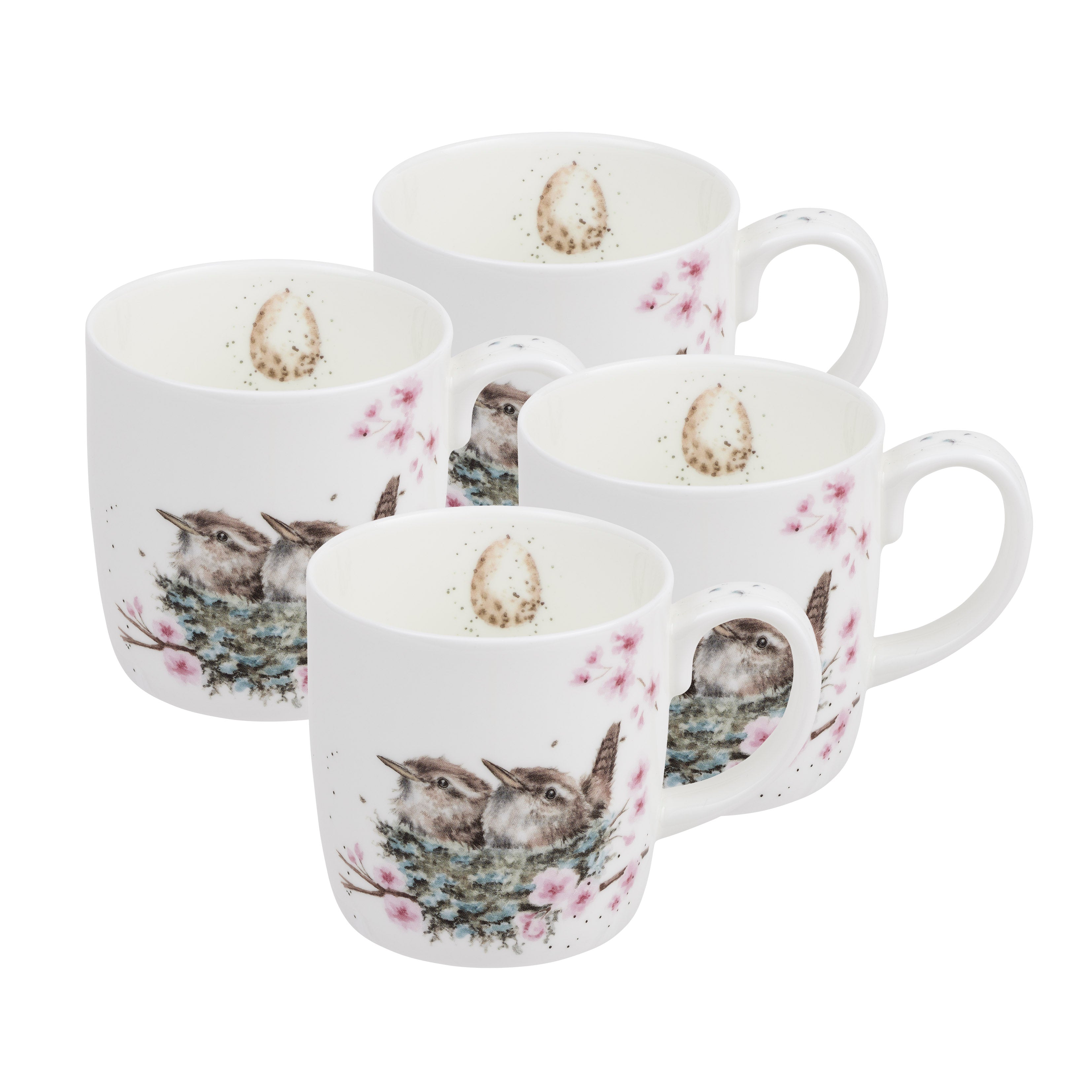 Royal Worcester Wrendale Designs Feather Your Nest (Wren) 0.31L Set of 6