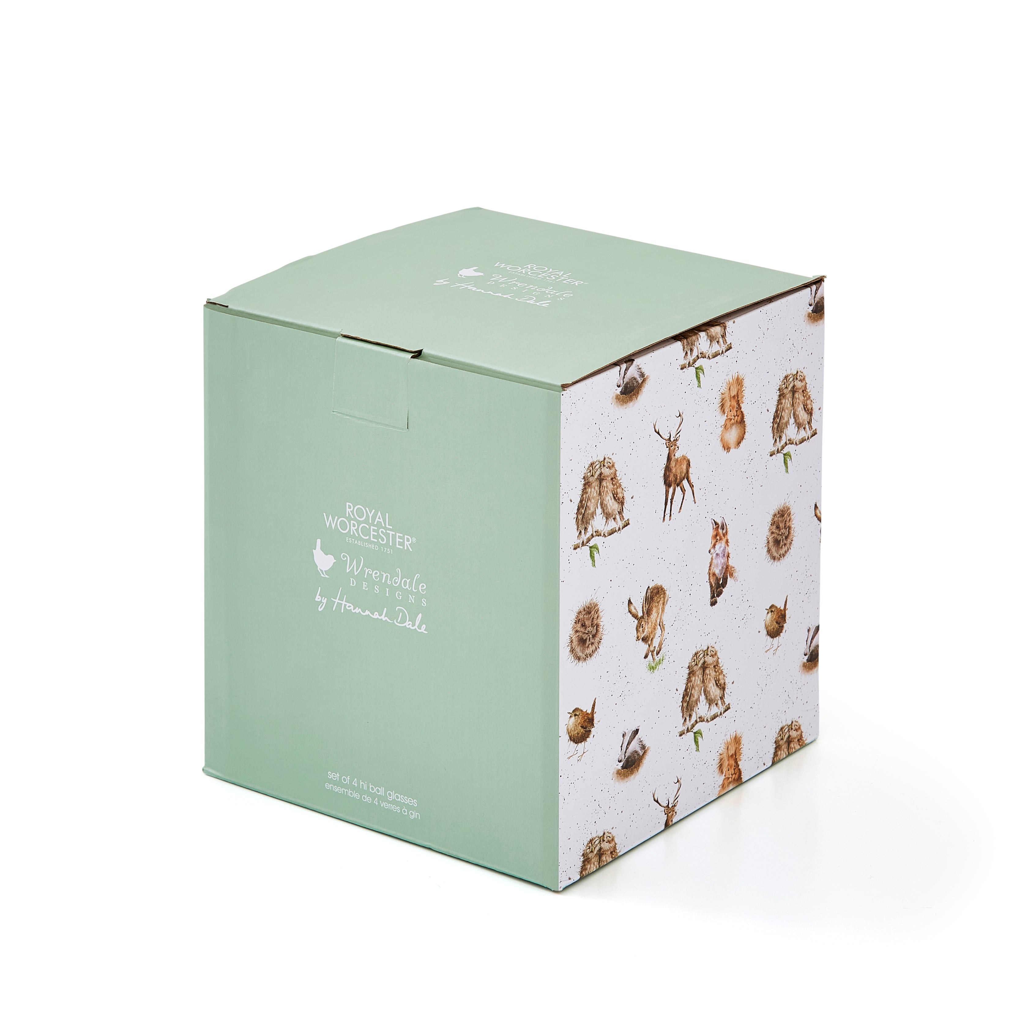 Wrendale Designs Hi Balls - Set of 4 - Assorted Country Animals 550ml Boxed Set
