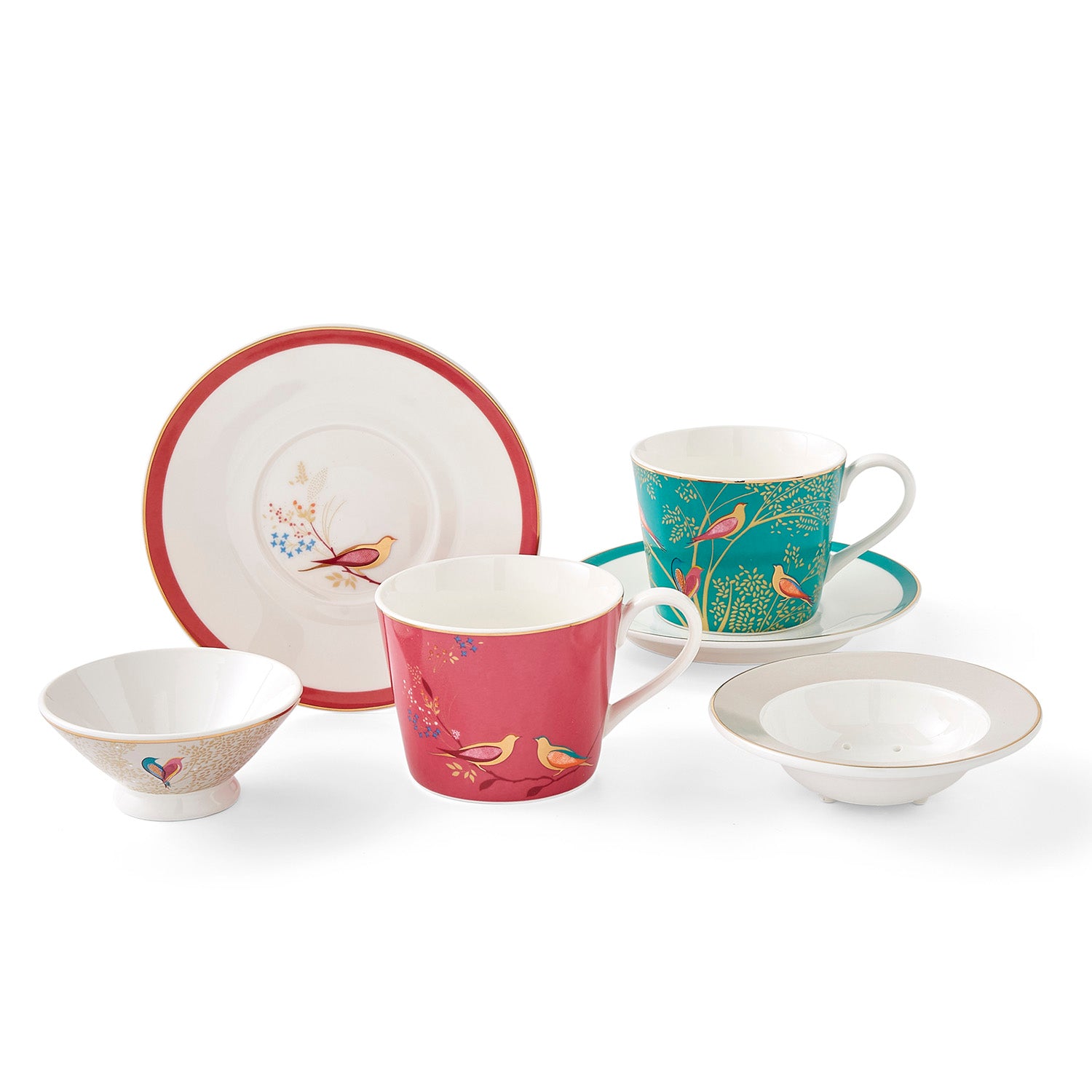Tea for Two Set Strainer - 11.8cm, 
Teacup & Saucer x 2 - 0.2L Boxed Set