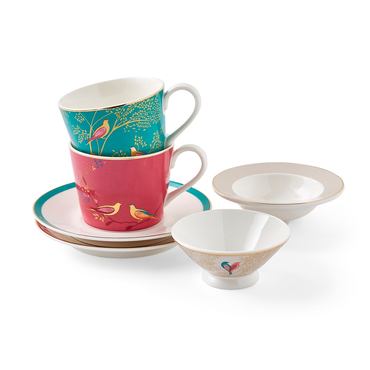 Tea for Two Set Strainer - 11.8cm, 
Teacup & Saucer x 2 - 0.2L Boxed Set