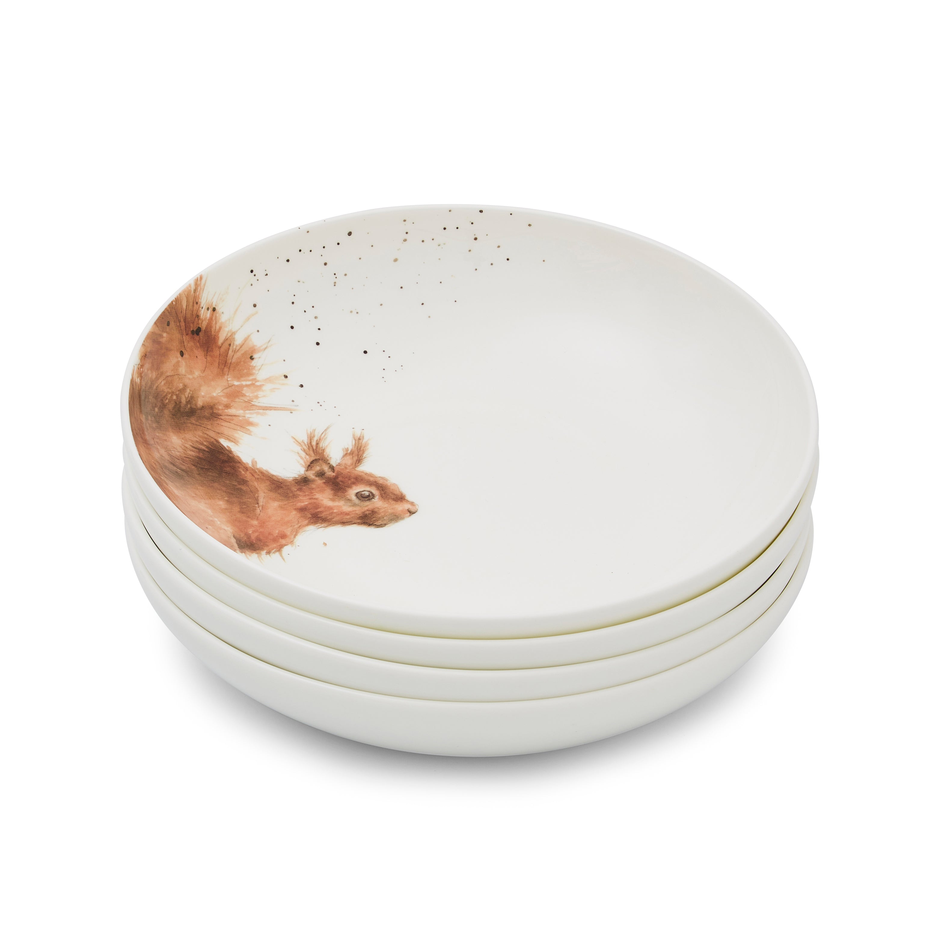 Wrendale Designs Pasta Bowls - Set of 4 (Duck, Mouse, Hare, Squirrel) 22cm Set of 4