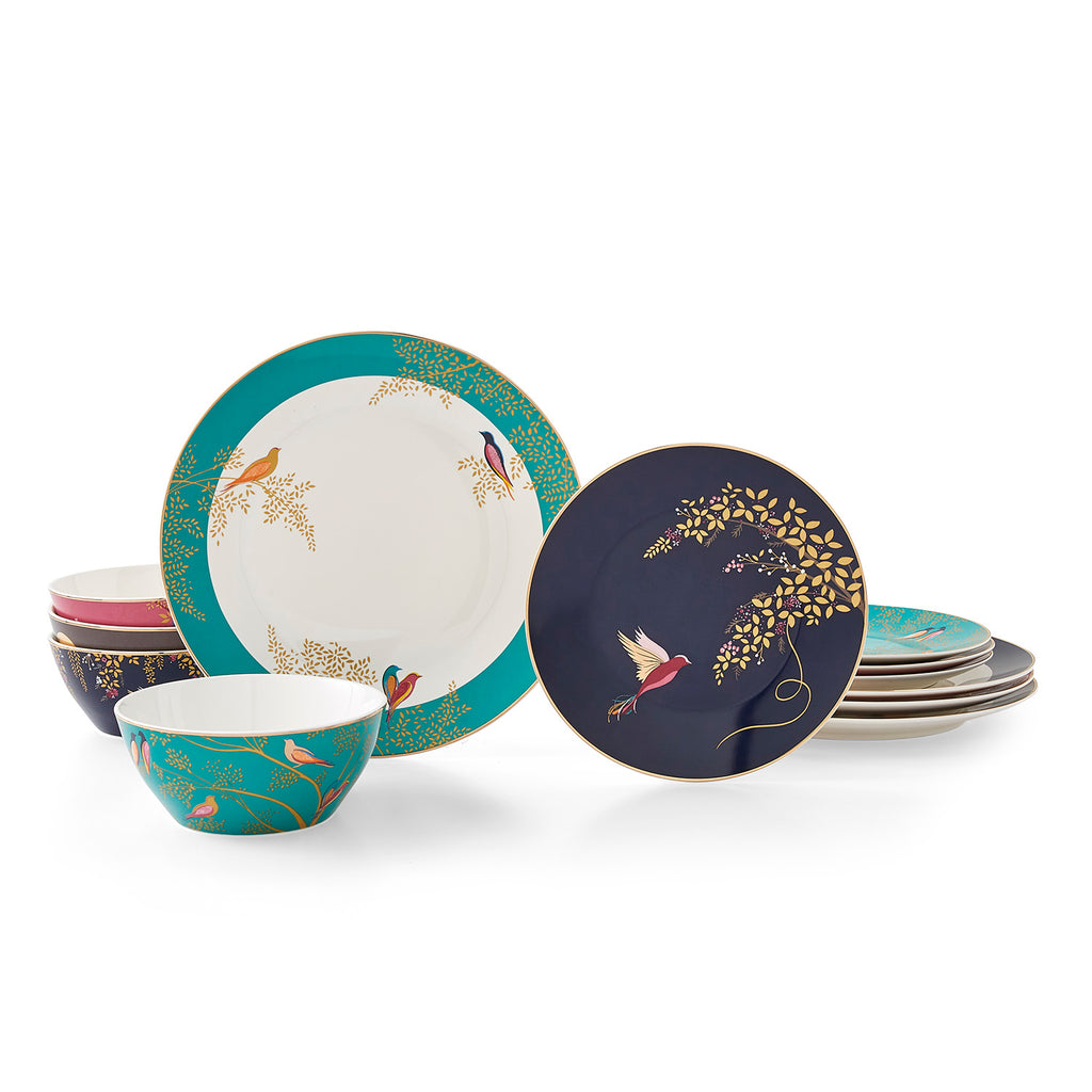 Sara Miller London Artisanne Noir Collection 12 Piece Set Plate - 28cm/11", Plate - 20cm/8"
Cereal - 15cm/6" Boxed Set