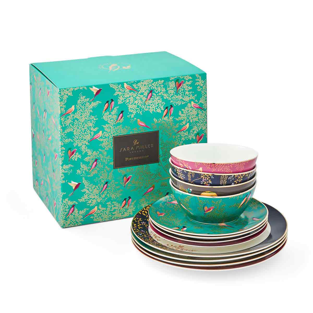 Sara Miller London Artisanne Noir Collection 12 Piece Set Plate - 28cm/11", Plate - 20cm/8"
Cereal - 15cm/6" Boxed Set