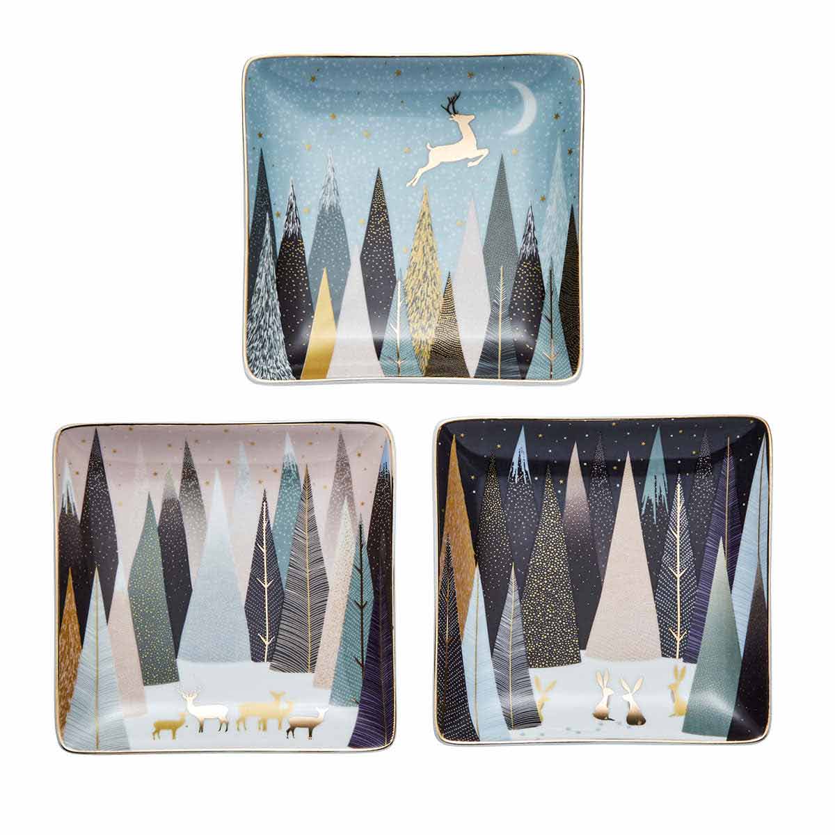 Square Dishes S/3 11.4cm Boxed Set
