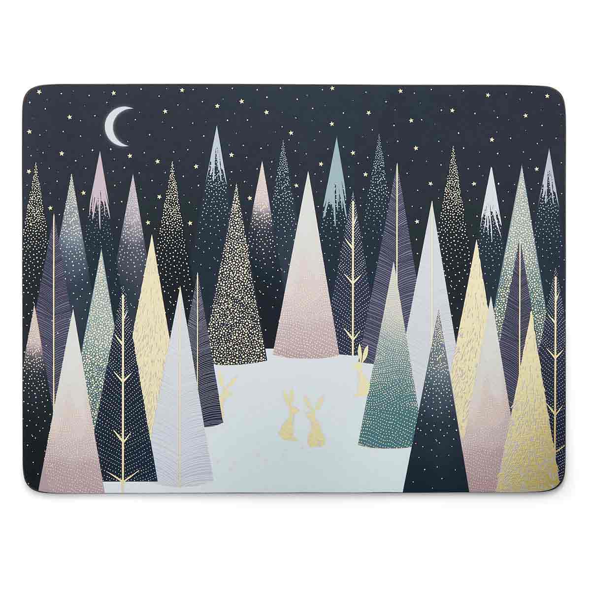 Frosted Pines Placemats S/4 (s) 30.5 x 23cm Boxed Set
