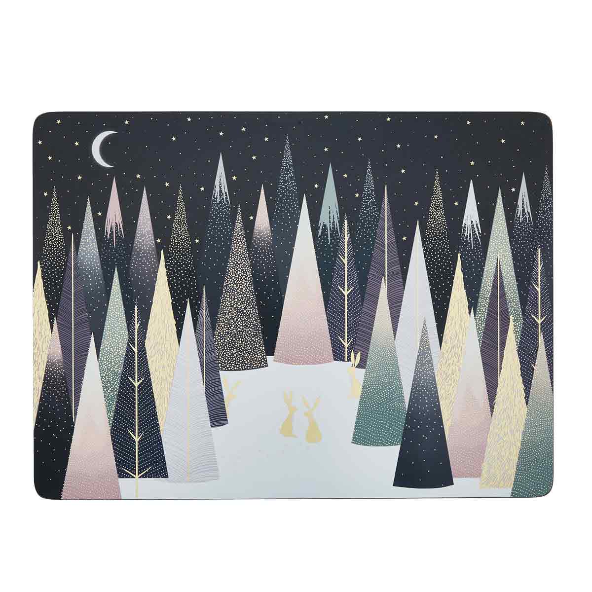 Frosted Pines Lg Placemats S/4 (s) 40.1 x 29.8cm Boxed Set