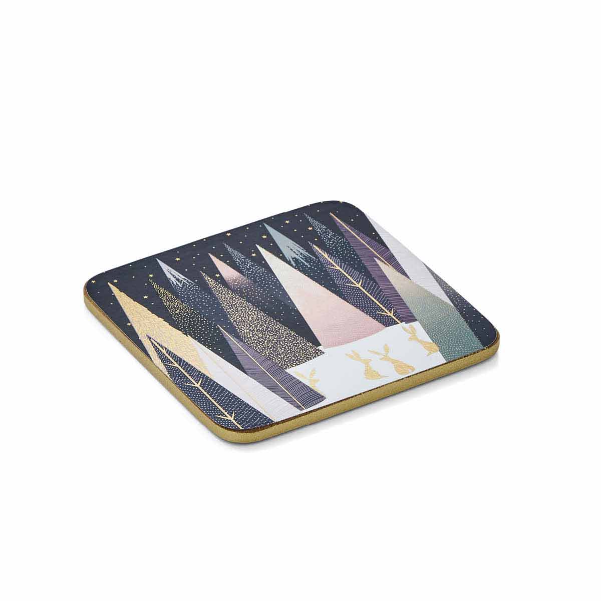 Frosted Pines Coasters S/6 (s) 10.5 x 10.5cm Boxed Set