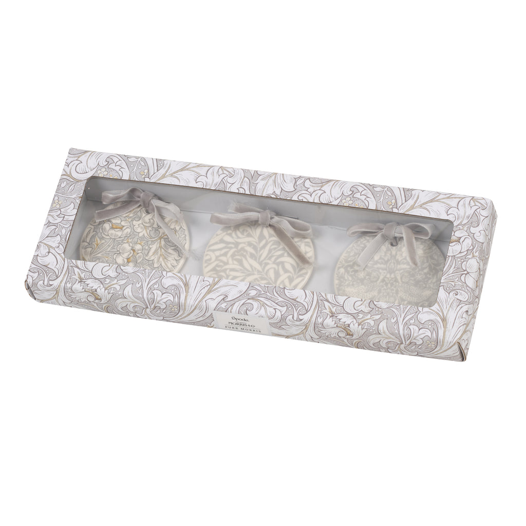 Christmas Decorations S/3 - Pure Morris 7cm Boxed Set