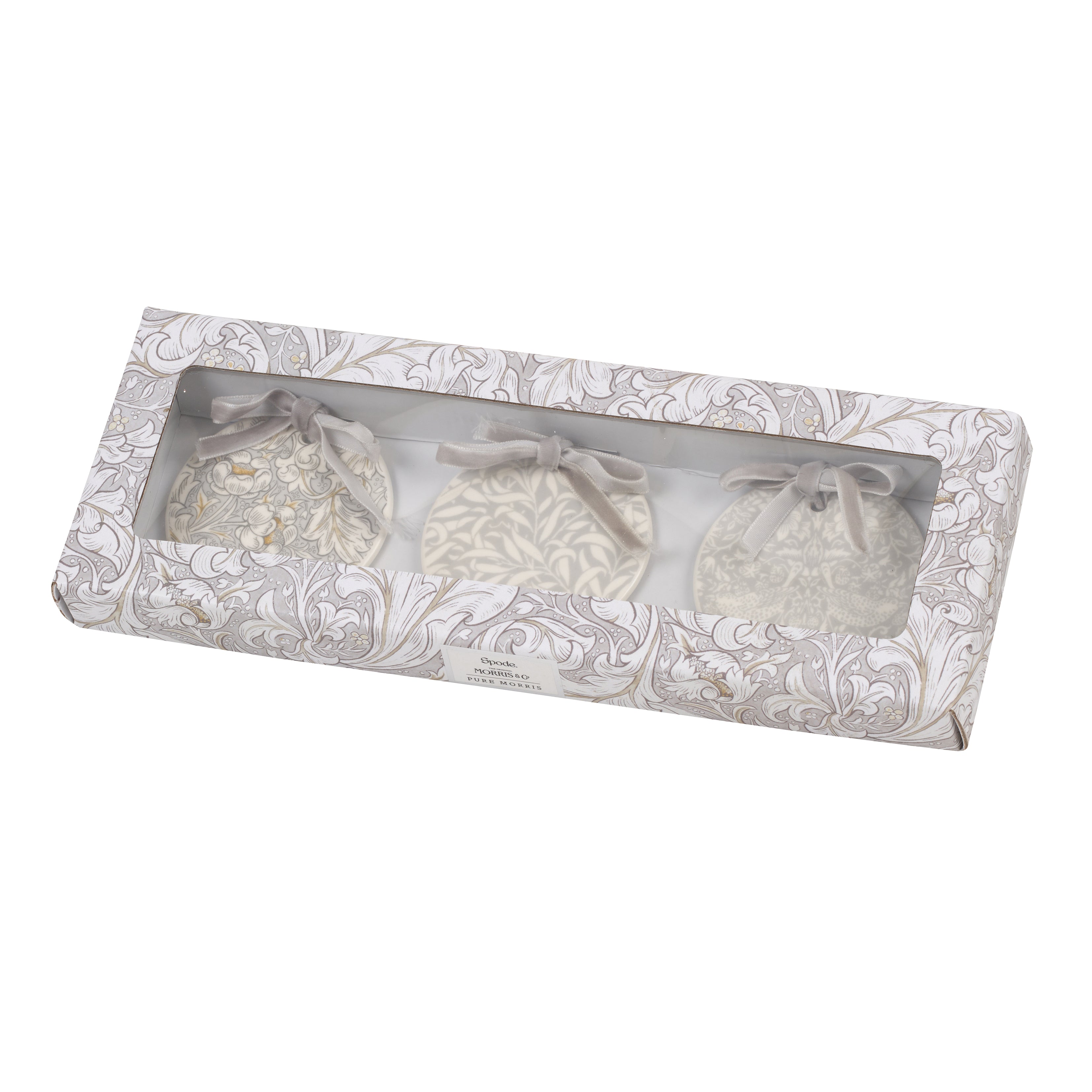Christmas Decorations S/3 - Pure Morris 7cm Boxed Set