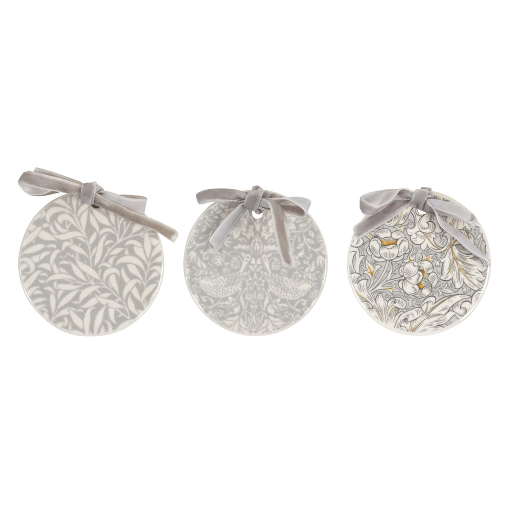 Christmas Decorations S/3 - Pure Morris 7cm Boxed Set