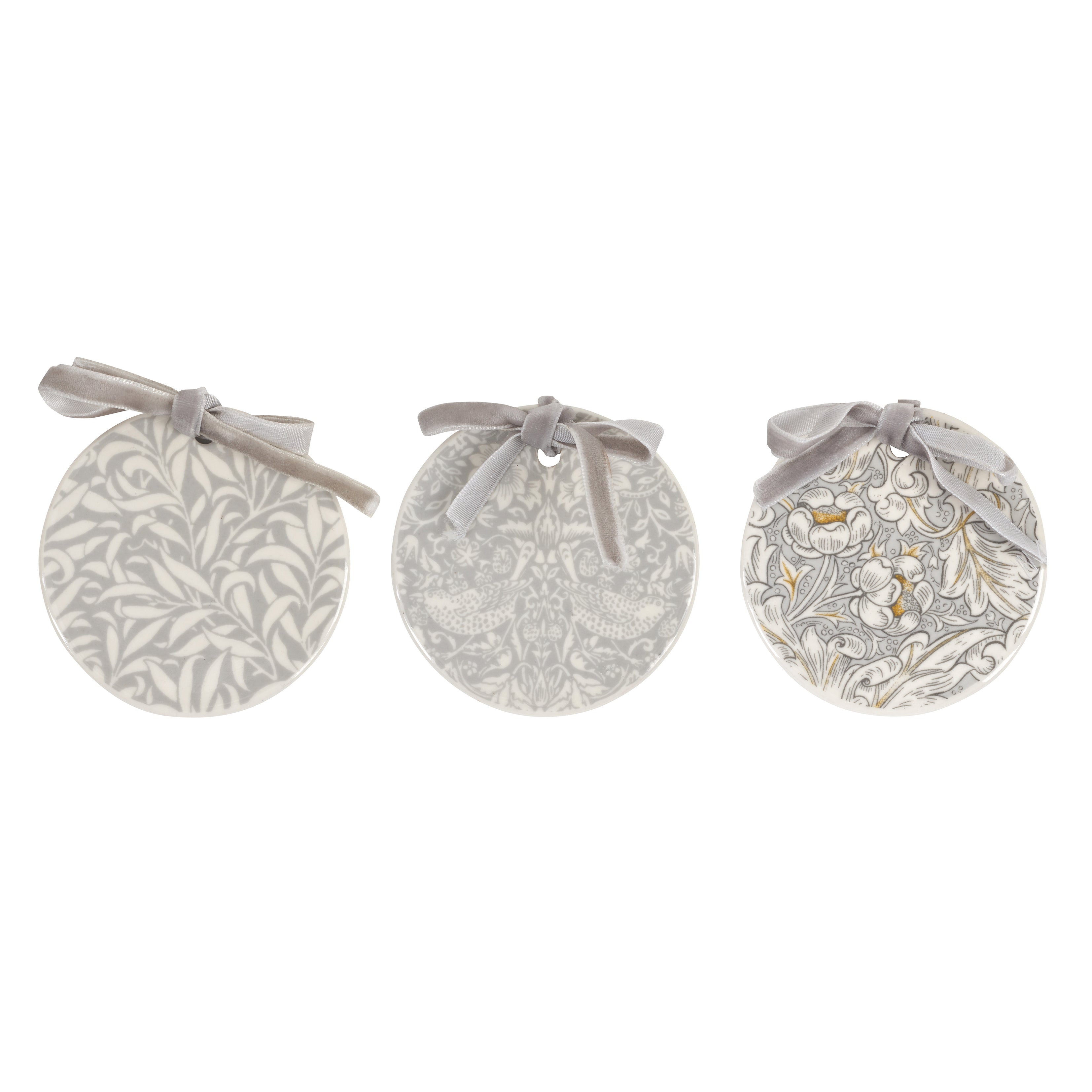 Christmas Decorations S/3 - Pure Morris 7cm Boxed Set