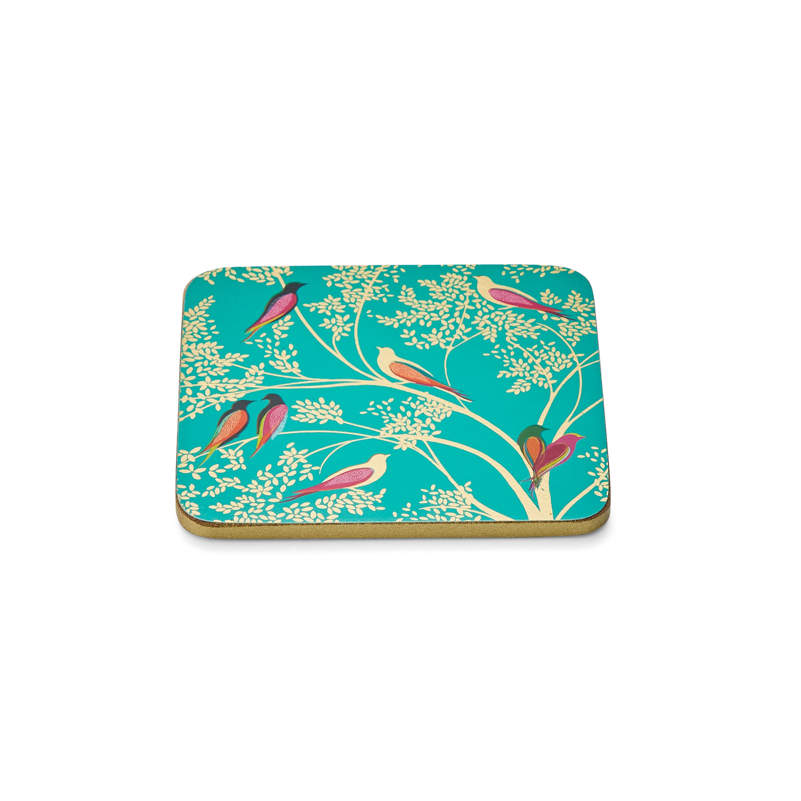 Sara Miller London Artisanne Noir Collection Chelsea Collection Coasters - Set of 6 - Green 10.5 x 10.5cm Boxed Set