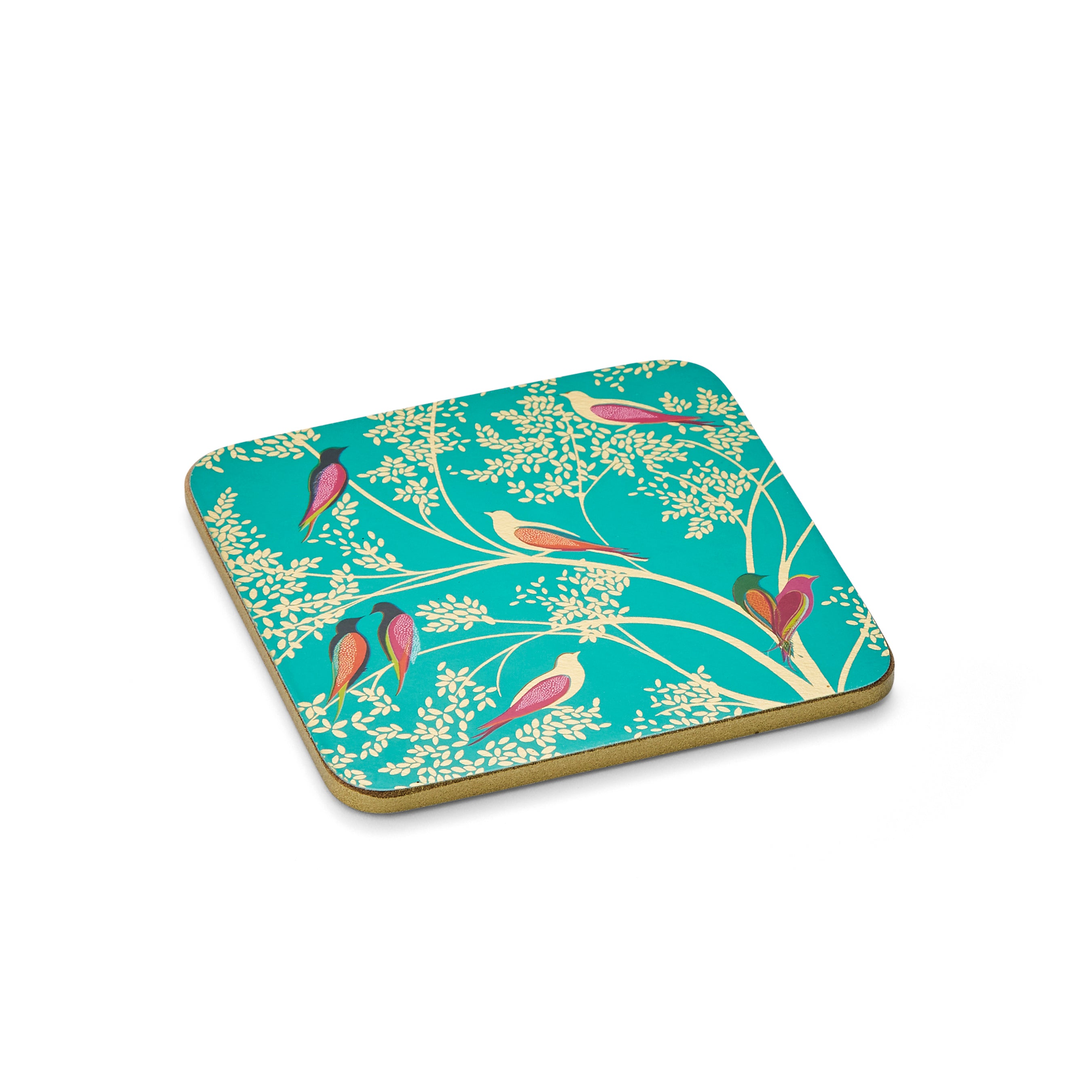 Sara Miller London Artisanne Noir Collection Chelsea Collection Coasters - Set of 6 - Green 10.5 x 10.5cm Boxed Set