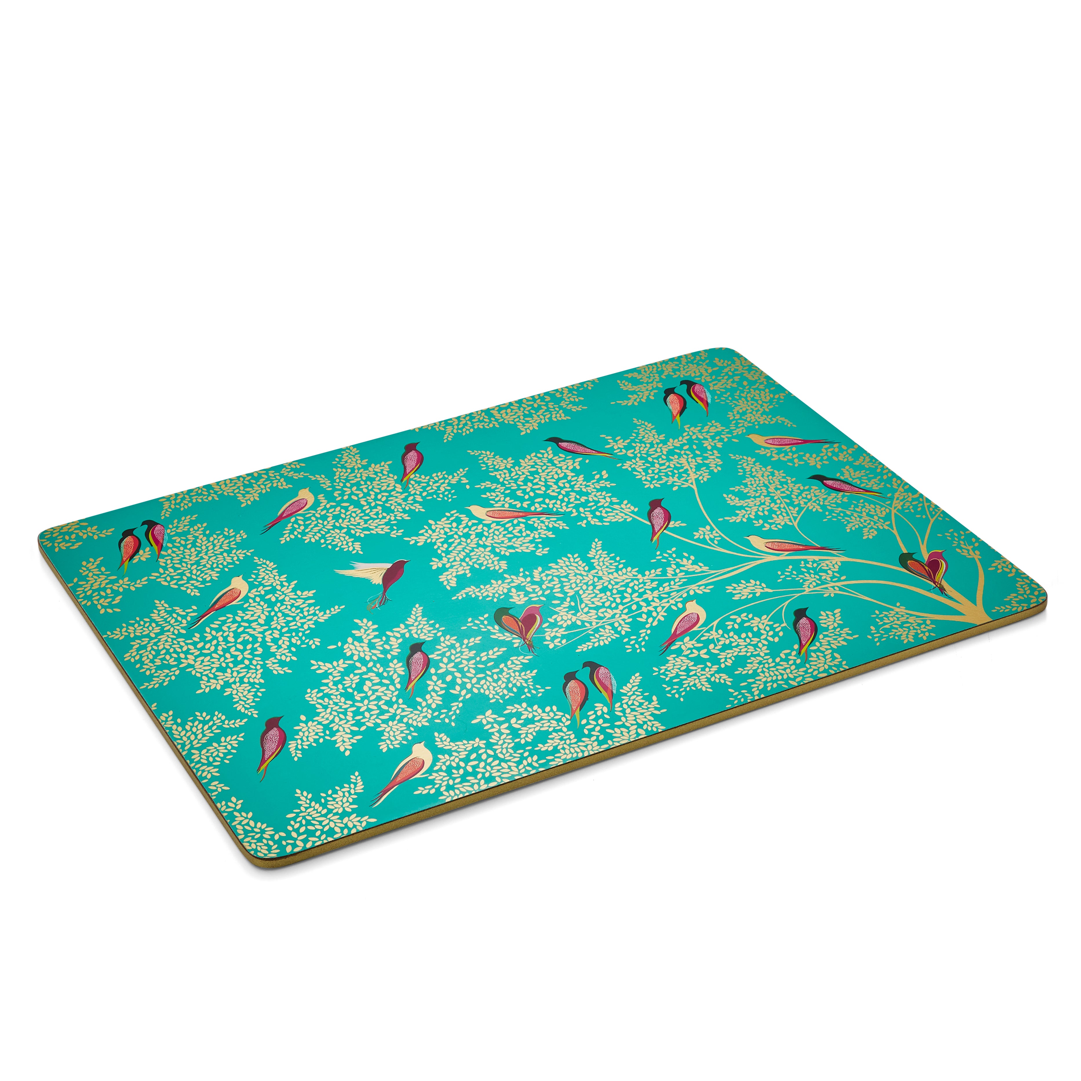 Sara Miller London Artisanne Noir Collection Chelsea Collection Large Placemats - Set of 4 - Green 40.1 x 29.8cm Boxed Set