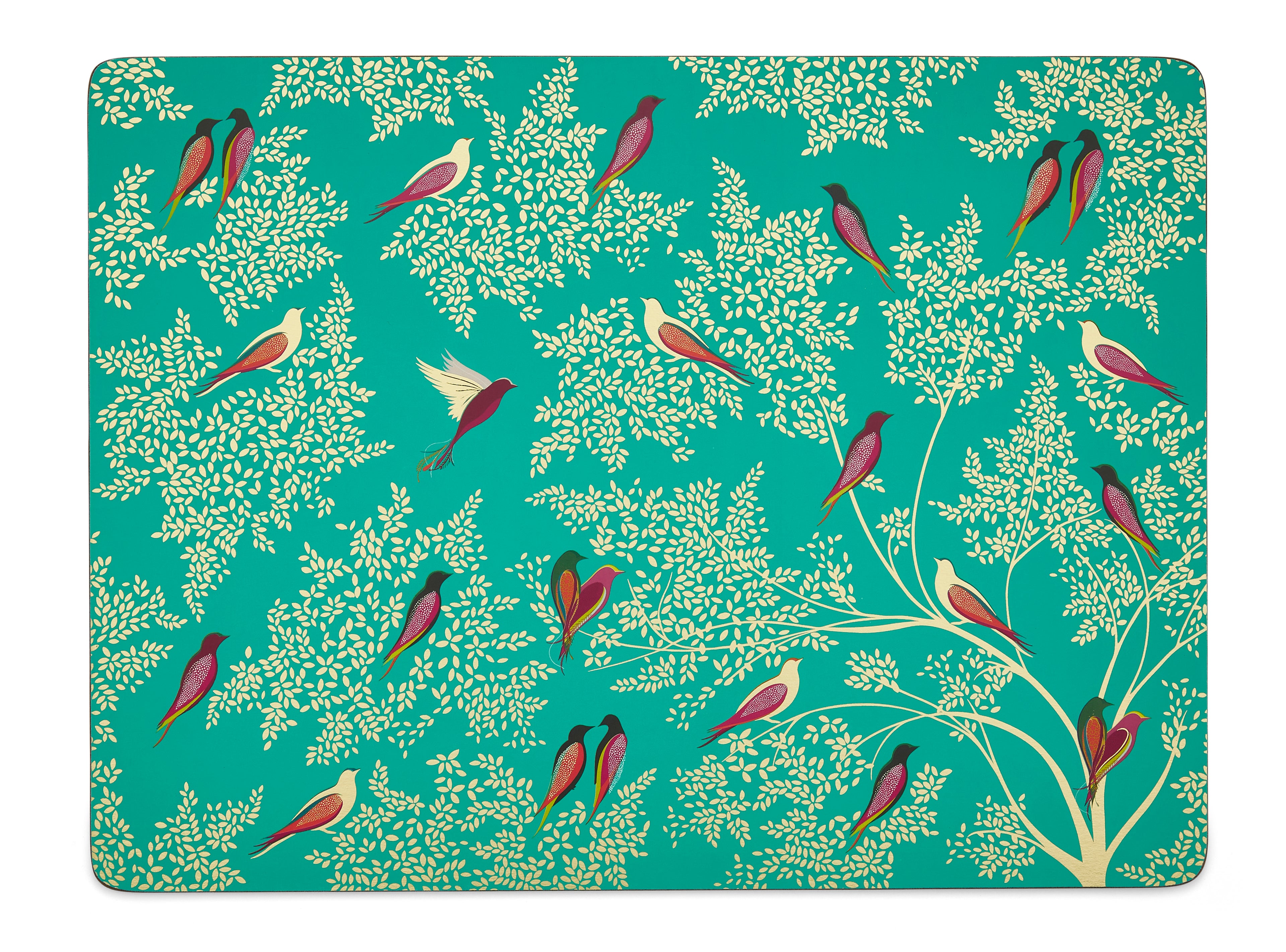 Sara Miller London Artisanne Noir Collection Chelsea Collection Large Placemats - Set of 4 - Green 40.1 x 29.8cm Boxed Set