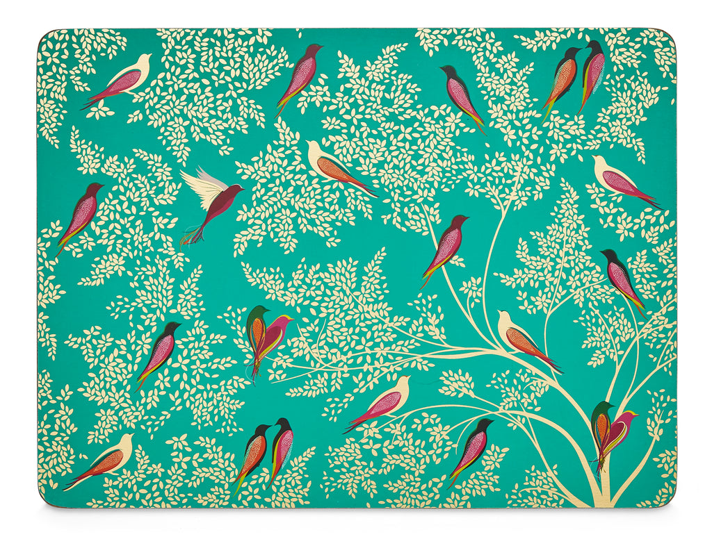 Sara Miller London Artisanne Noir Collection Chelsea Collection Placemats - Set of 4 - Green 30.5 x 23cm Boxed Set