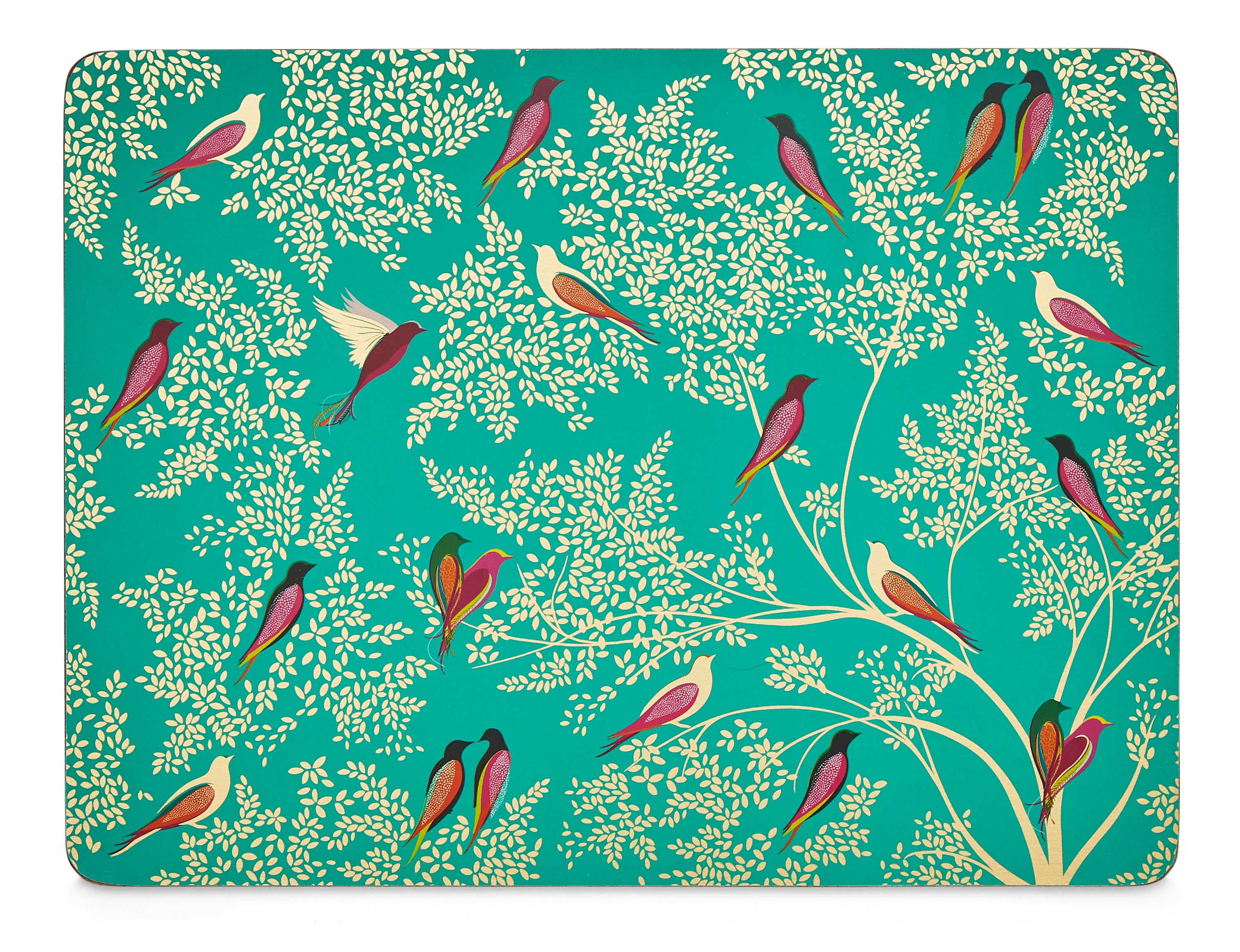 Sara Miller London Artisanne Noir Collection Chelsea Collection Placemats - Set of 4 - Green 30.5 x 23cm Boxed Set