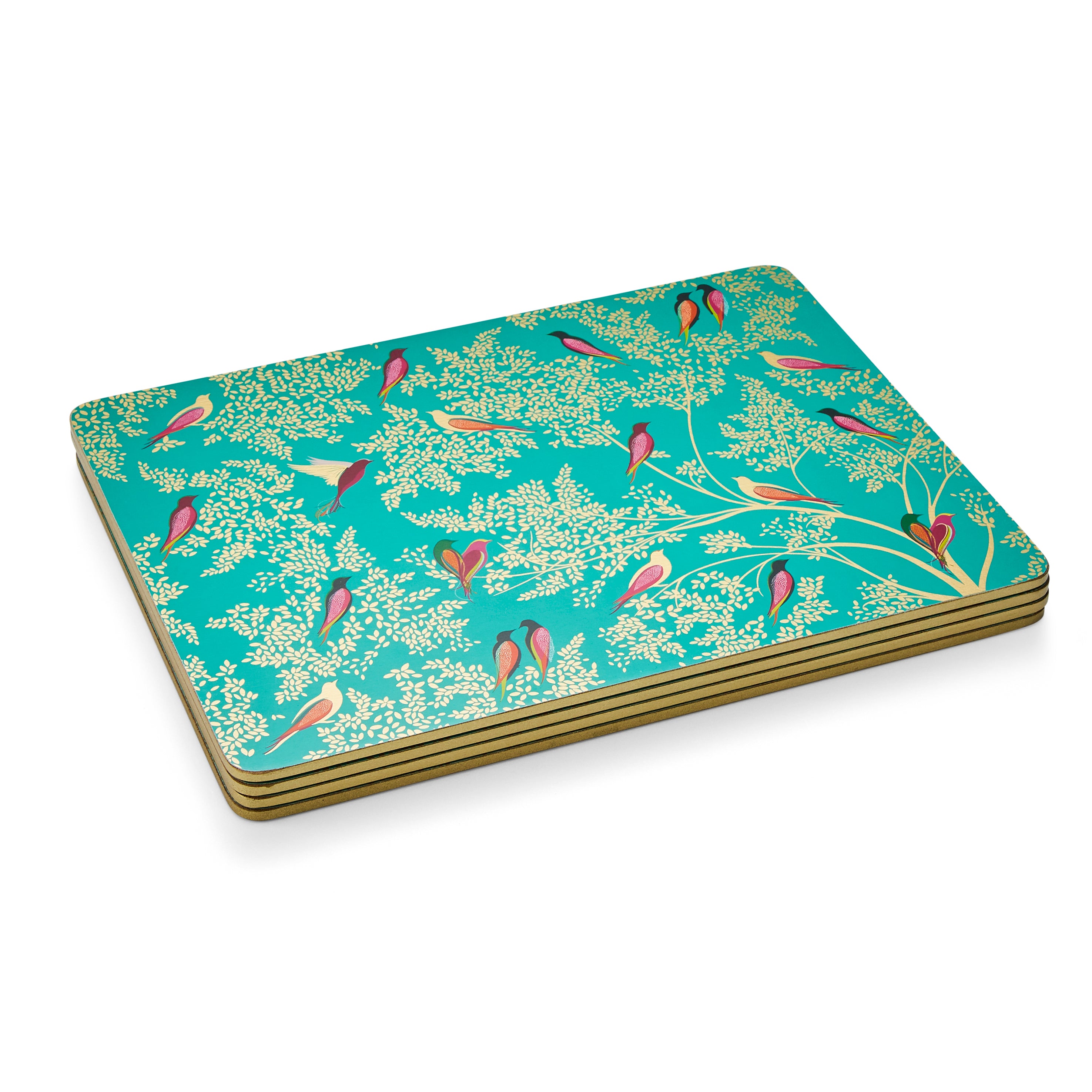 Sara Miller London Artisanne Noir Collection Chelsea Collection Placemats - Set of 4 - Green 30.5 x 23cm Boxed Set
