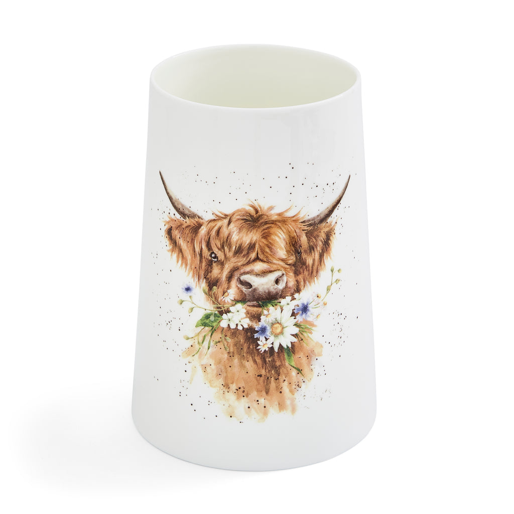 Wrendale Designs Vase (Cow) 20cm Single