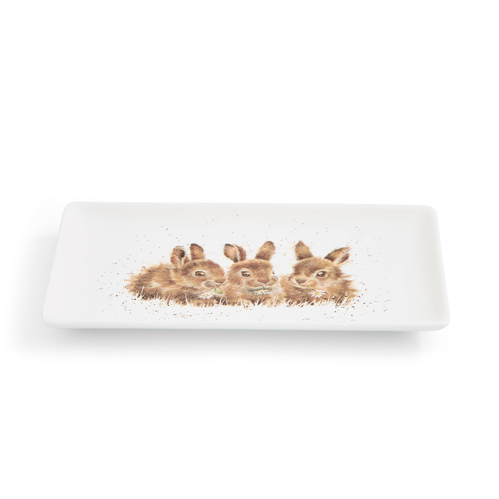 Wrendale Designs Rectangular Tray (Rabbits) 20cm Single