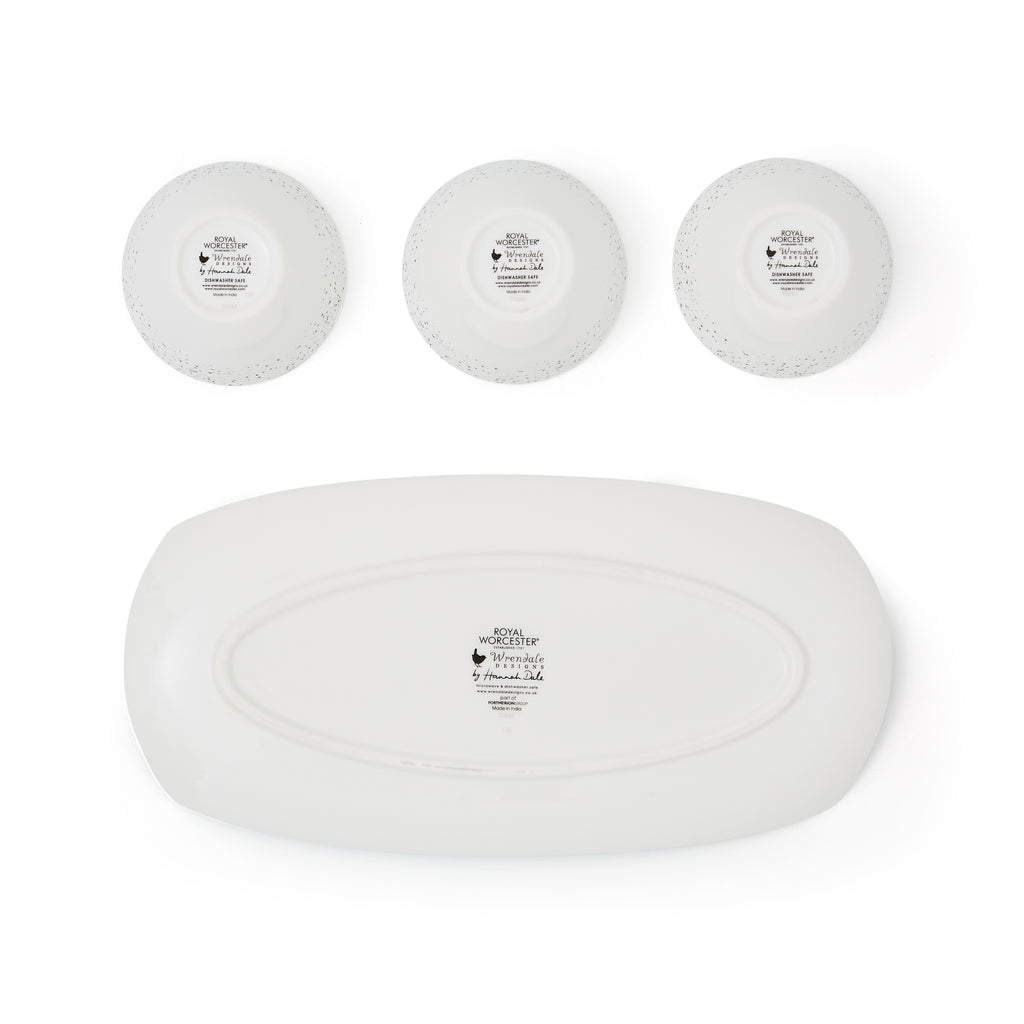 Wrendale Designs 3 Bowl and Tray Set (Guinea Pigs) Tray 30cm x 15cm
Bowl 9cm dia Boxed Set