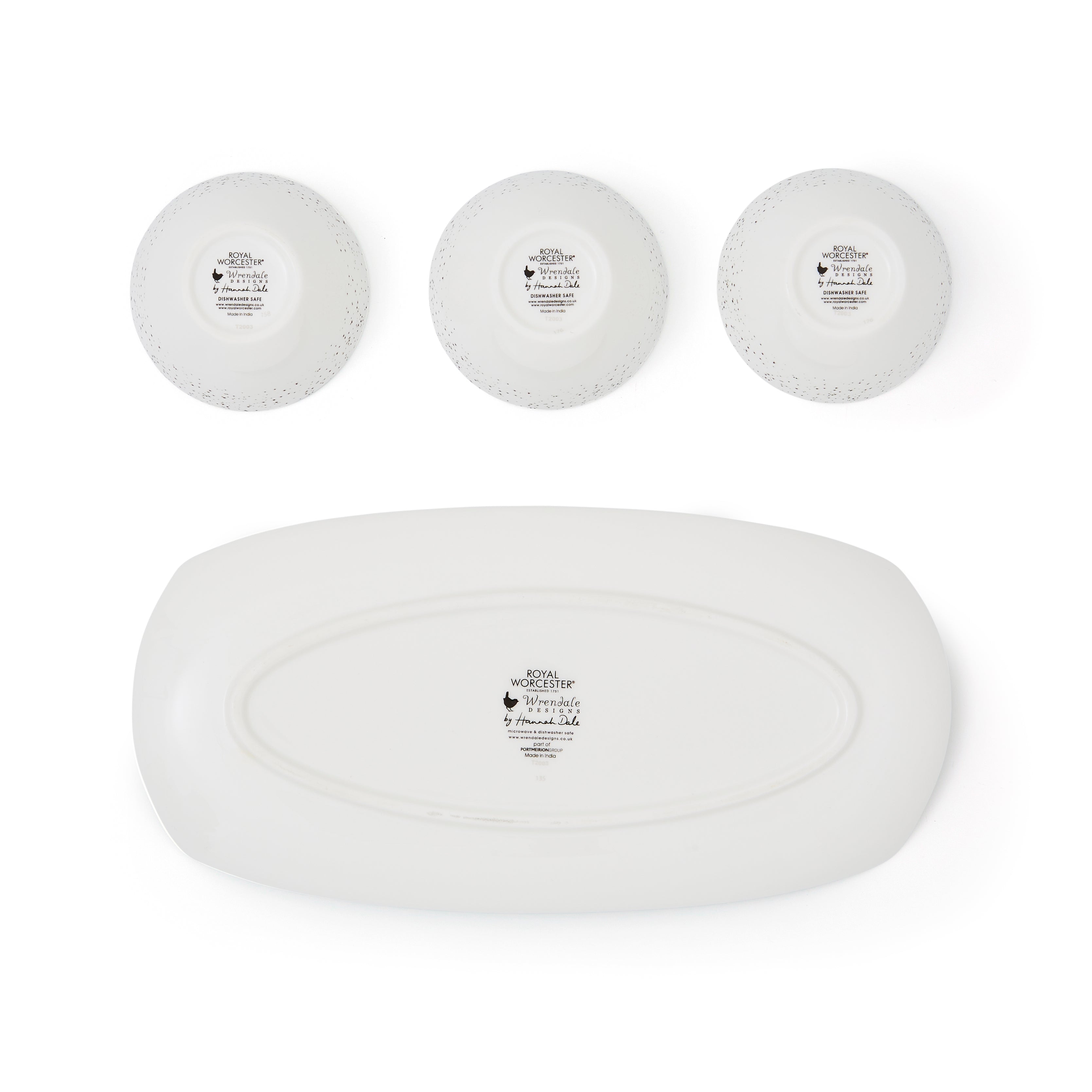 Wrendale Designs 3 Bowl and Tray Set (Guinea Pigs) Tray 30cm x 15cm
Bowl 9cm dia Boxed Set