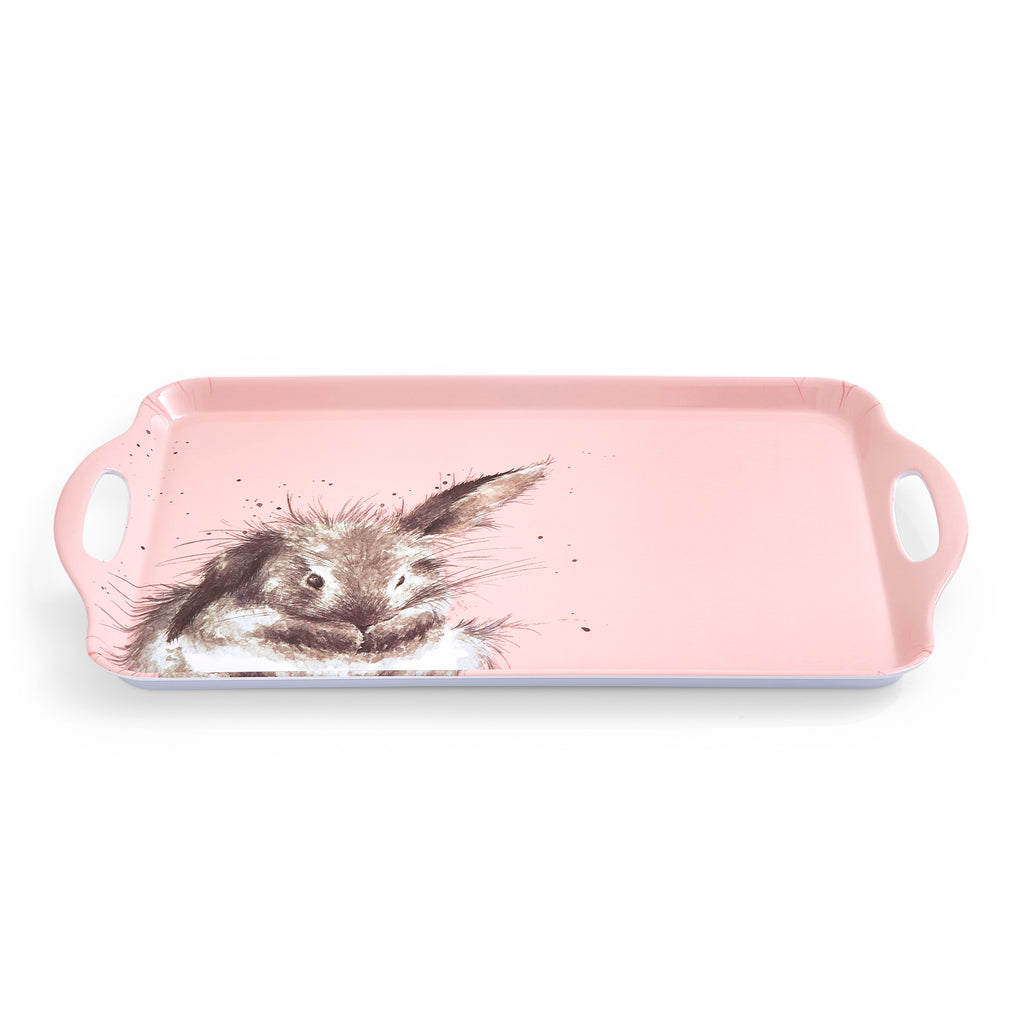 Pimpernel Wrendale Pink Large Handled Tray (Rabbit) 48 x 29.5cm Single