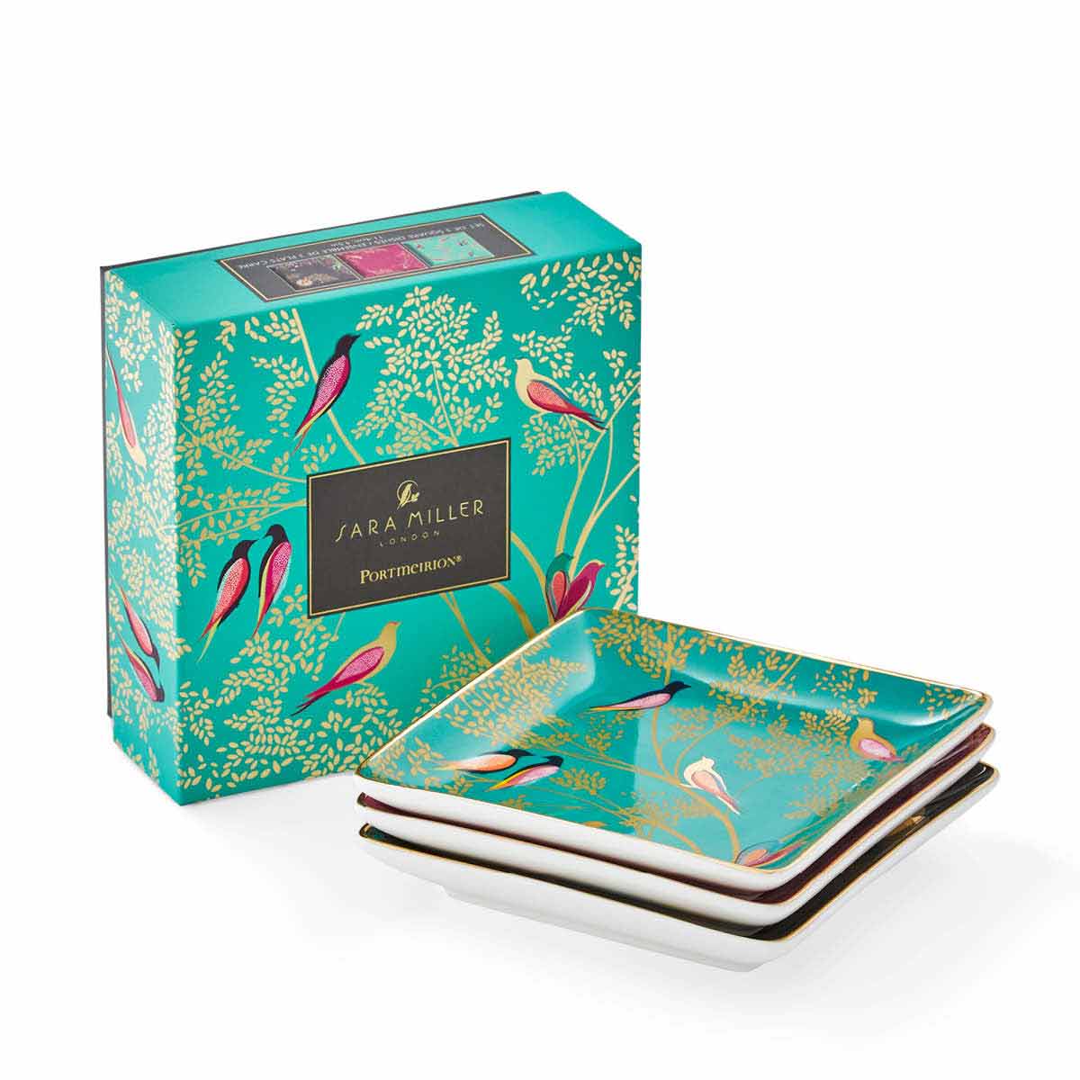 Square Trinket Dishes S/3 11.4cm Boxed Set