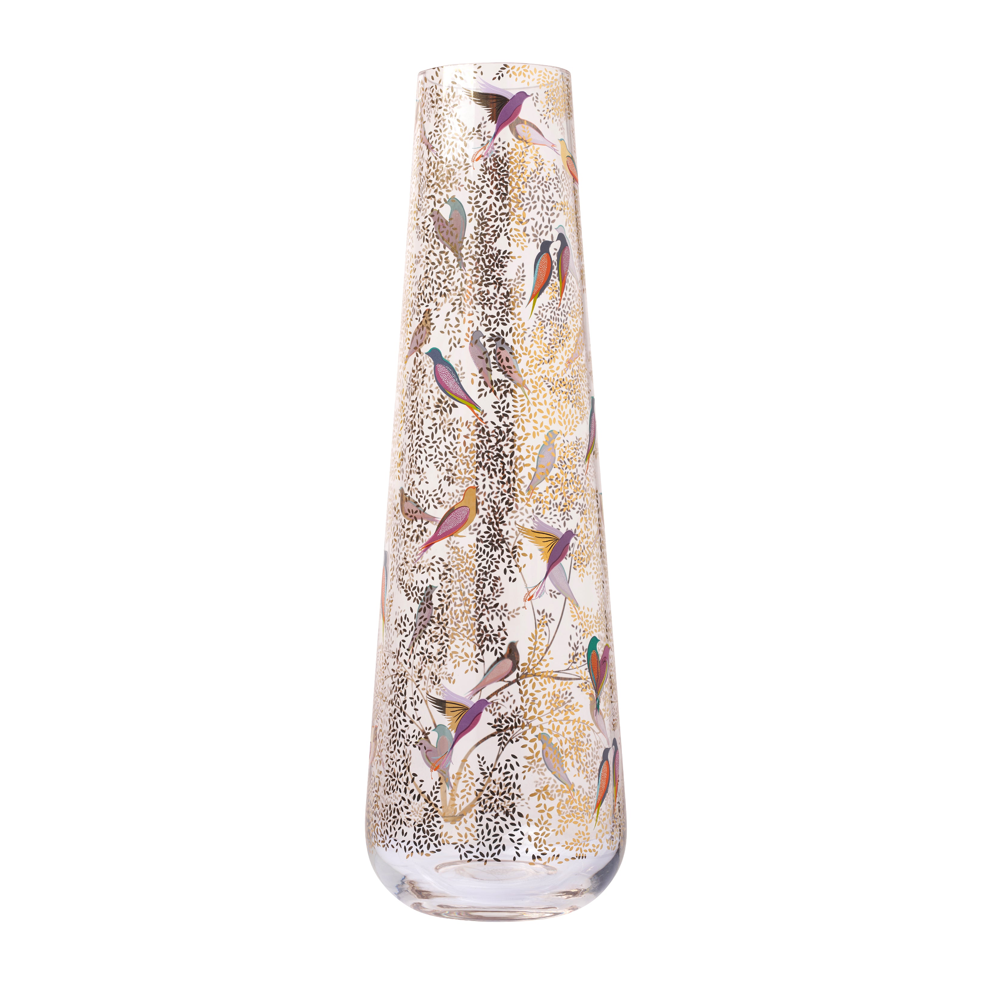Sara Miller London Artisanne Noir Collection Tall Glass Vase 35cm Single