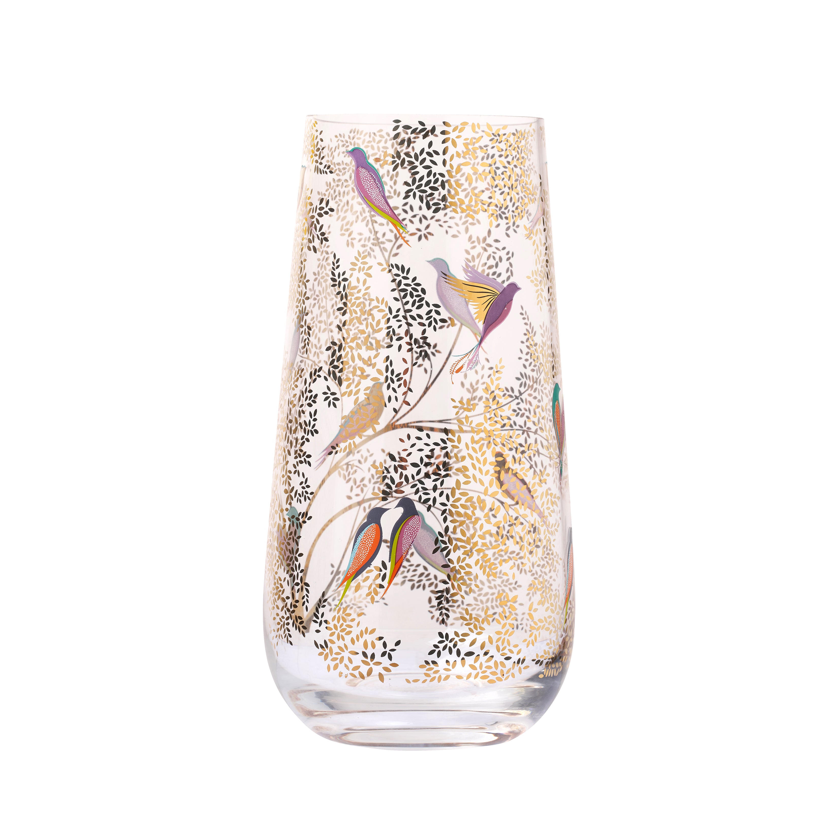 Sara Miller London Artisanne Noir Collection Medium Glass Vase 21.5cm Single