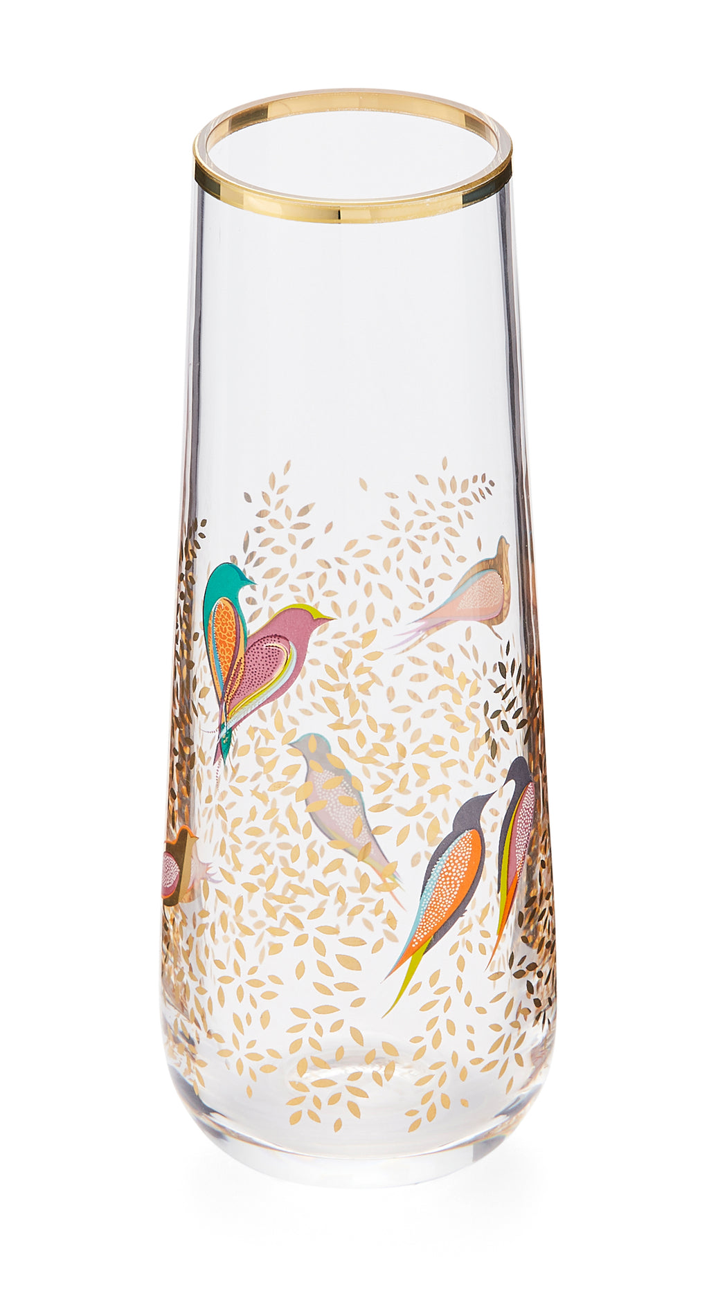 Sara Miller London Artisanne Noir Collection Single Stem Glass Vase 15.8cm Single