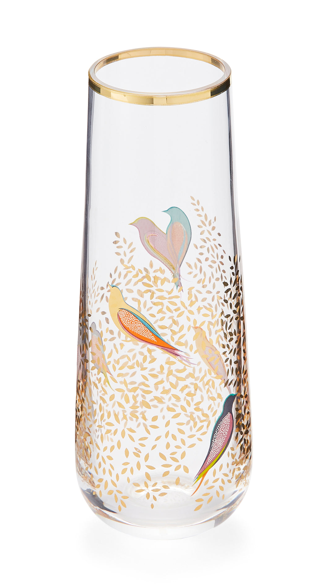 Sara Miller London Artisanne Noir Collection Single Stem Glass Vase 15.8cm Single