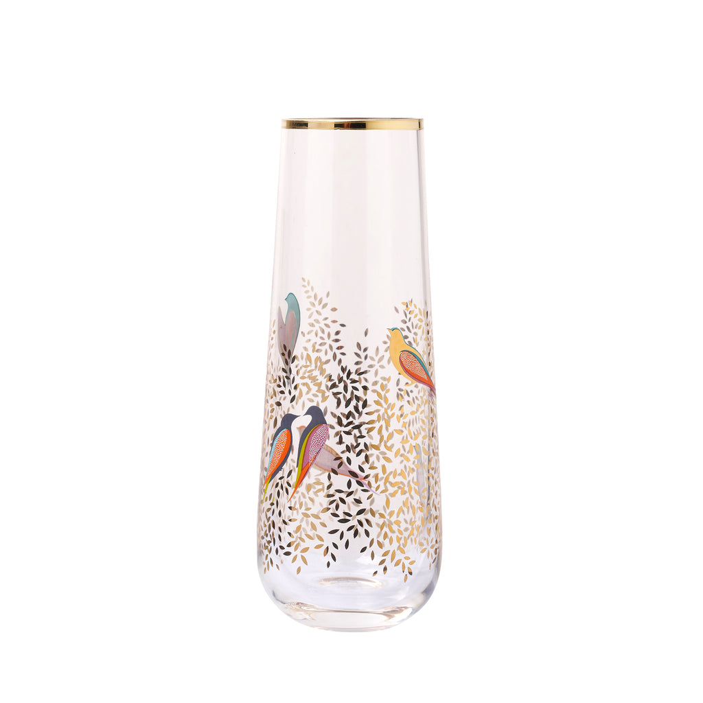 Sara Miller London Artisanne Noir Collection Single Stem Glass Vase 15.8cm Single