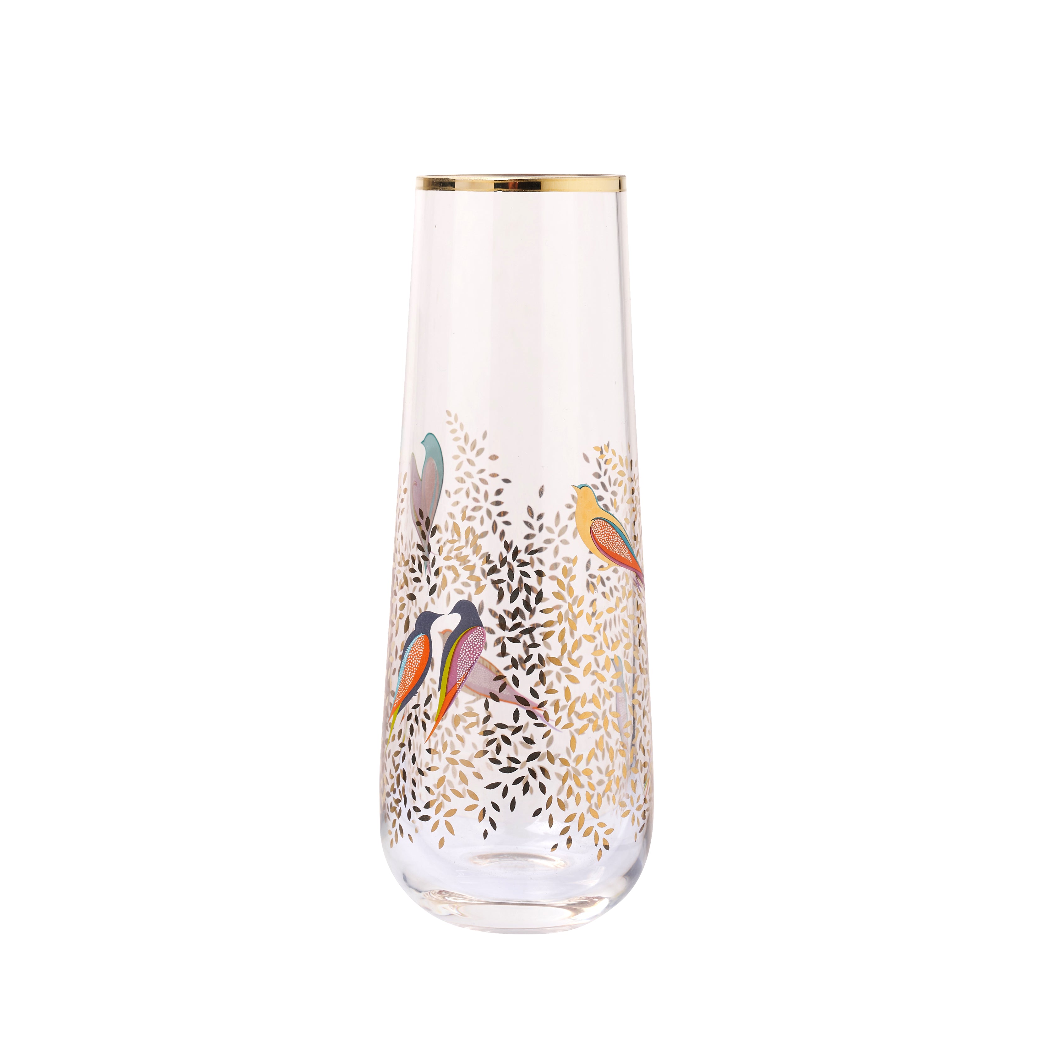 Sara Miller London Artisanne Noir Collection Single Stem Glass Vase 15.8cm Single