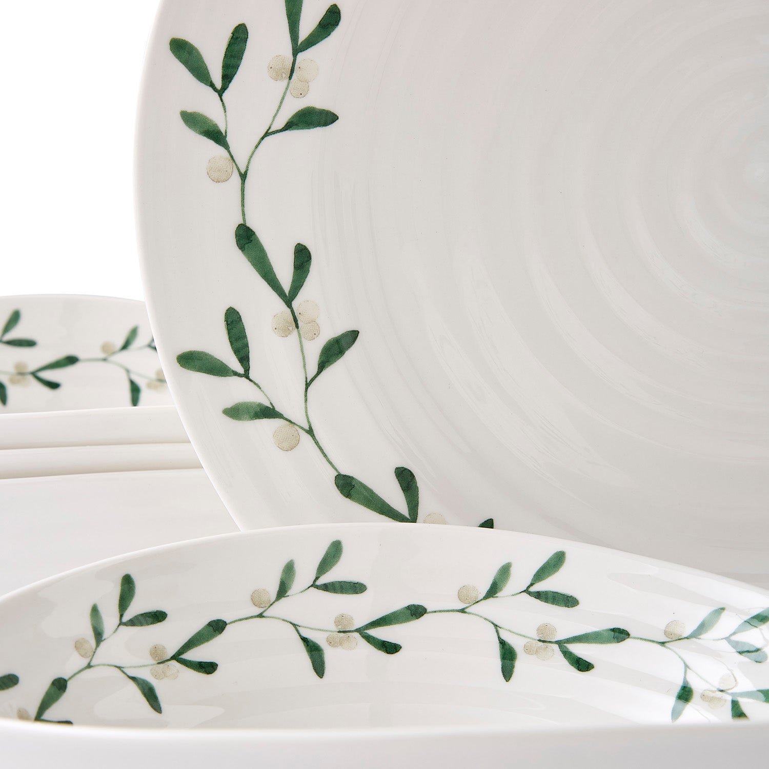 Sophie Conran for Portmeirion Mistletoe  12 Piece Set Plate 28cm, Plate 20cm,Bowl 19cm Boxed Set