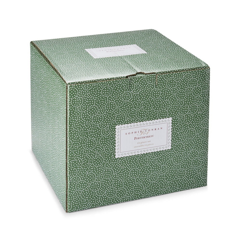 Sophie Conran for Portmeirion Mistletoe  12 Piece Set Plate 28cm, Plate 20cm,Bowl 19cm Boxed Set