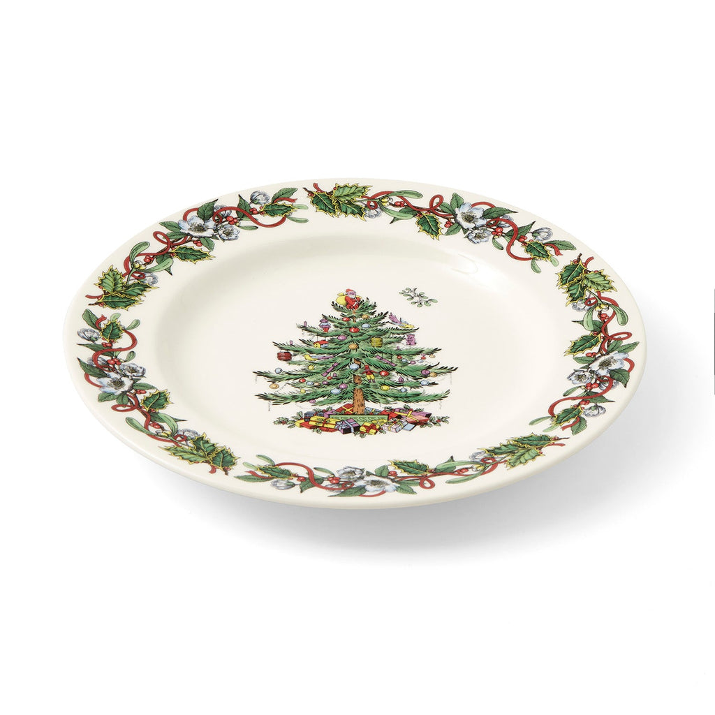 Spode Christmas Tree Wreath Plate 27.5cm Set of 4
